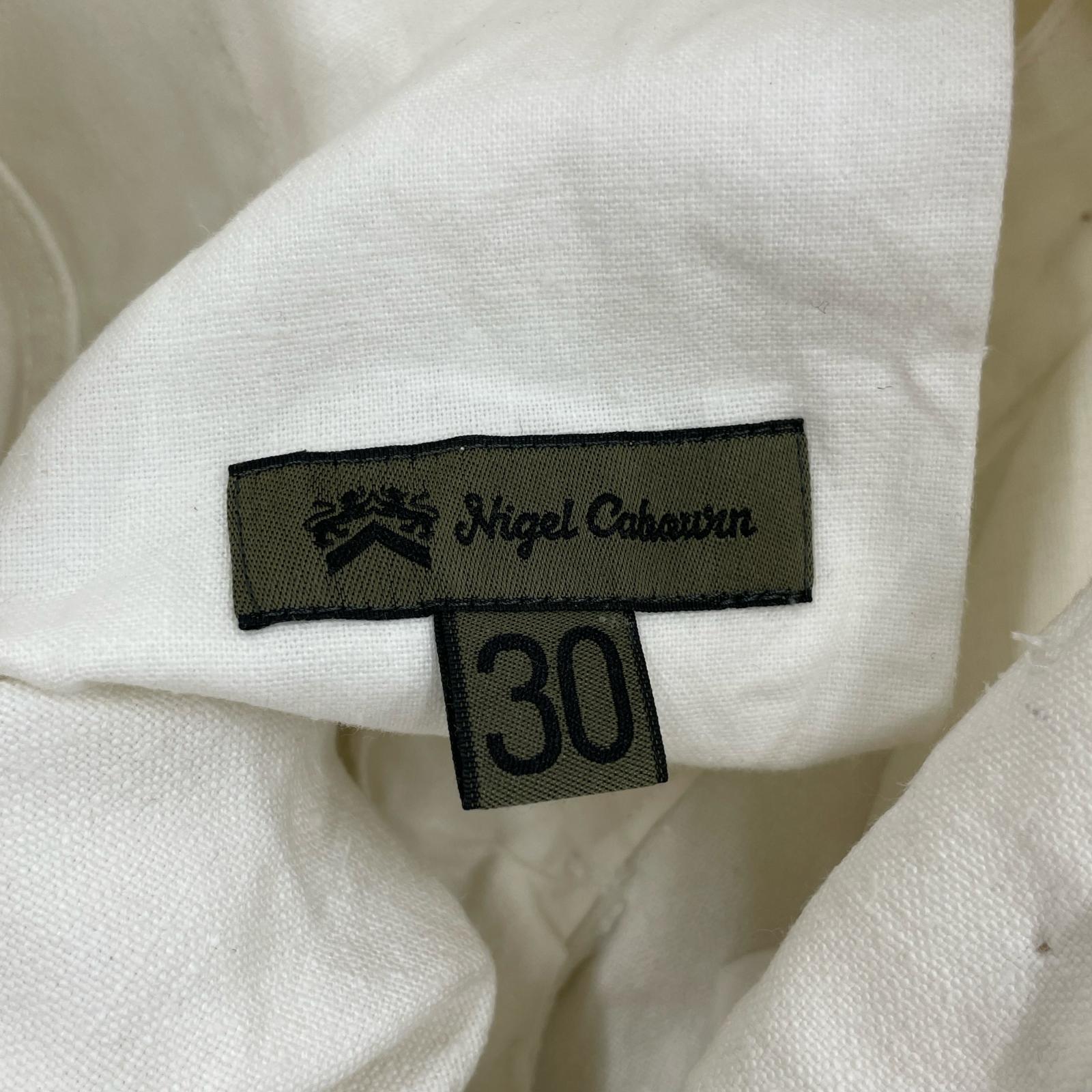 パンツ Nigel Cabourn FRENCH WORK PANT HEMP 白 (30) 30 ホワイト