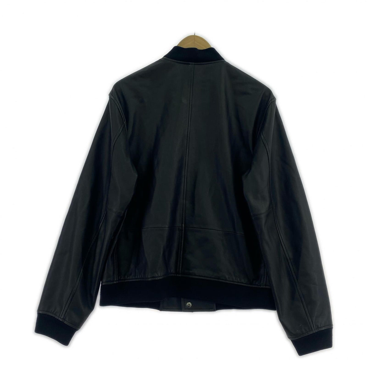 レザージャケット VARSITY jacket ﾗﾑﾚｻﾞｰ　ﾌﾞﾙｿﾞﾝ S ブラック