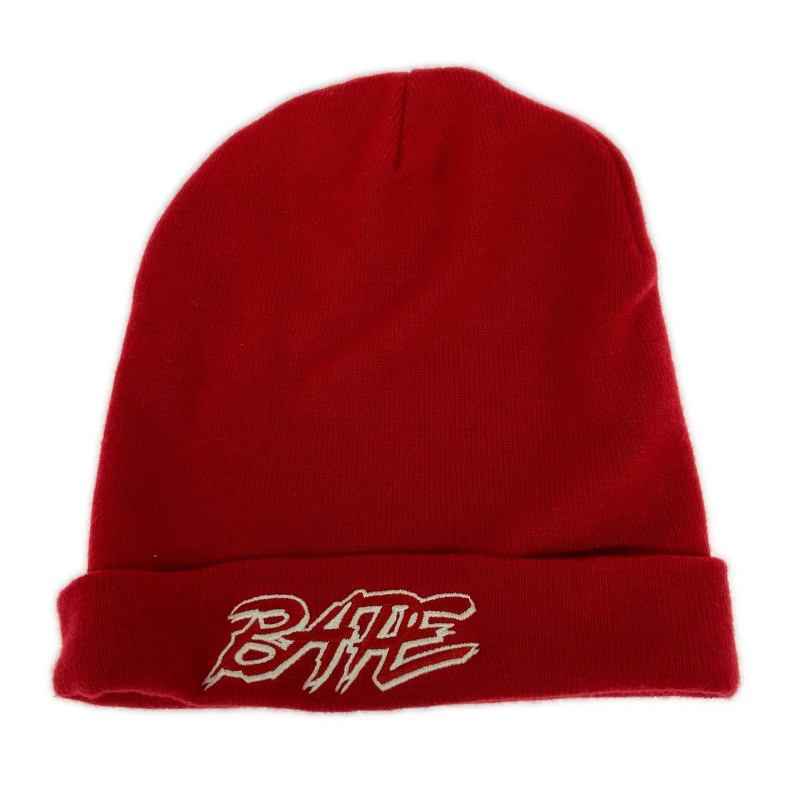 ニットキャップ BAPE Motor Sport Knit Cap 赤 レッド