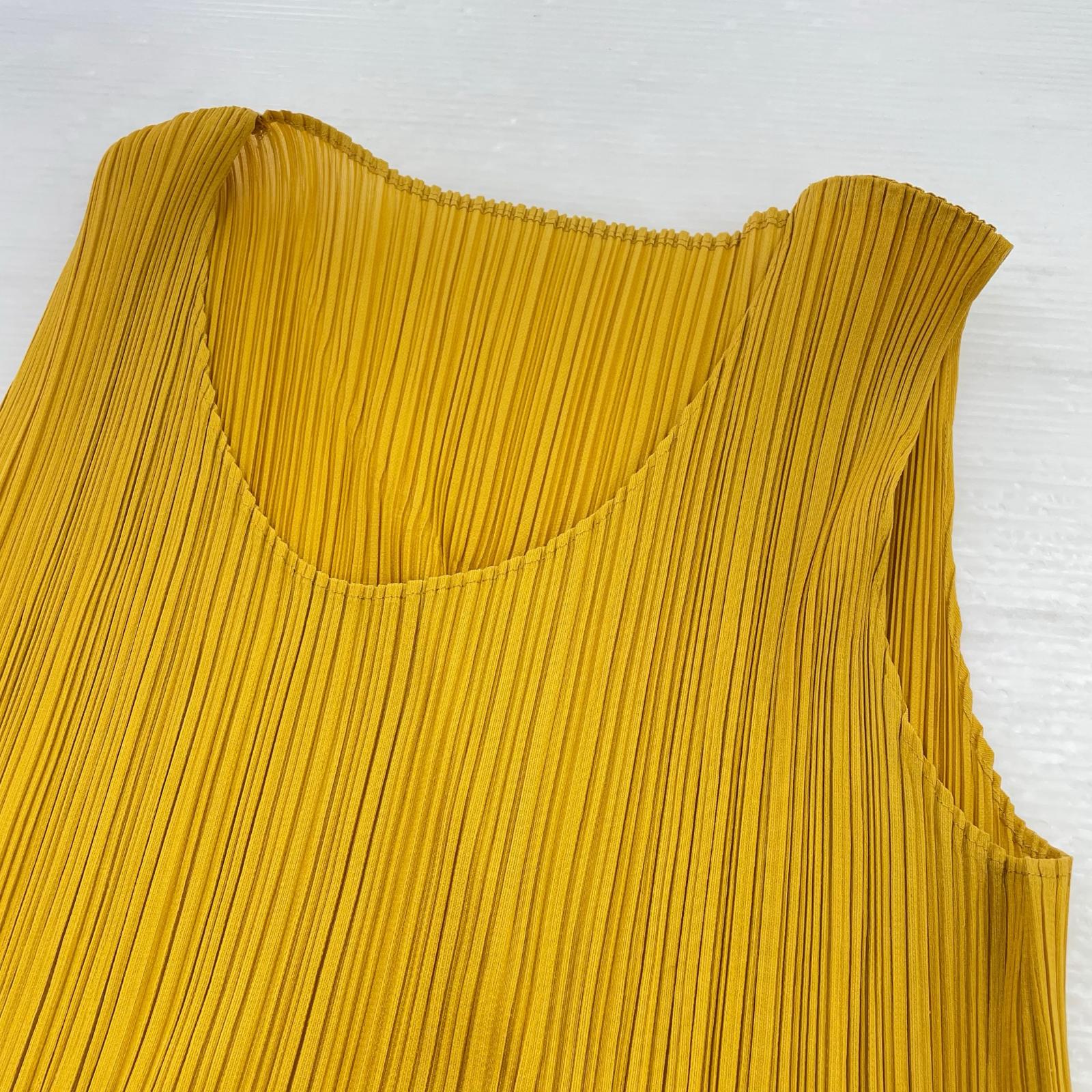 その他トップス PLEATS PLEASE ノースリーブカットソー　黄 3