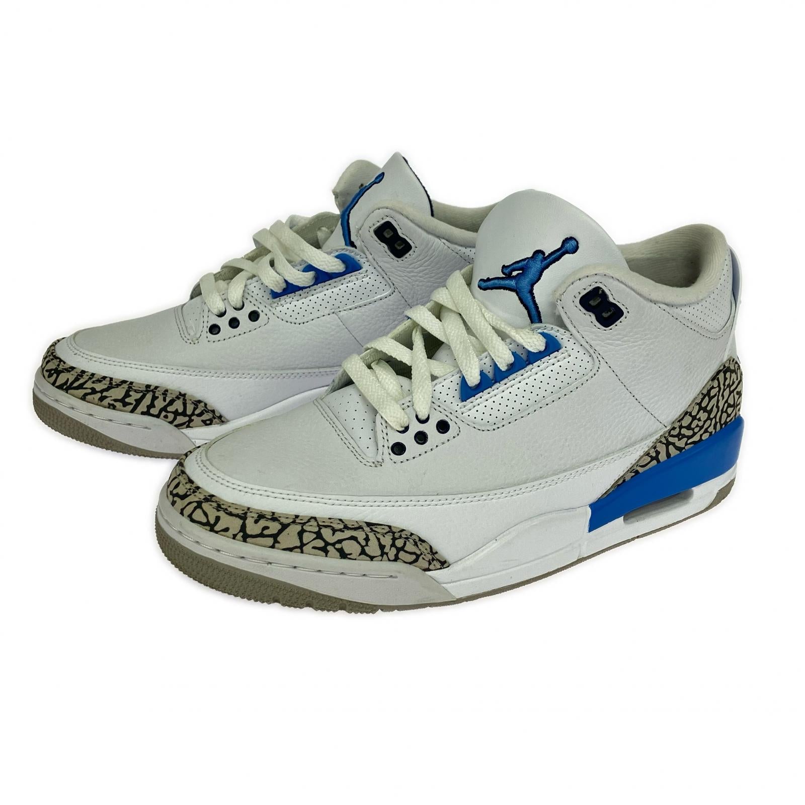 スニーカー NIKE AIR JORDAN 3 RETRO UNC CT8532-104(26.5) 26.5cm (US8 1/2 UK8 EU43) ホワイト