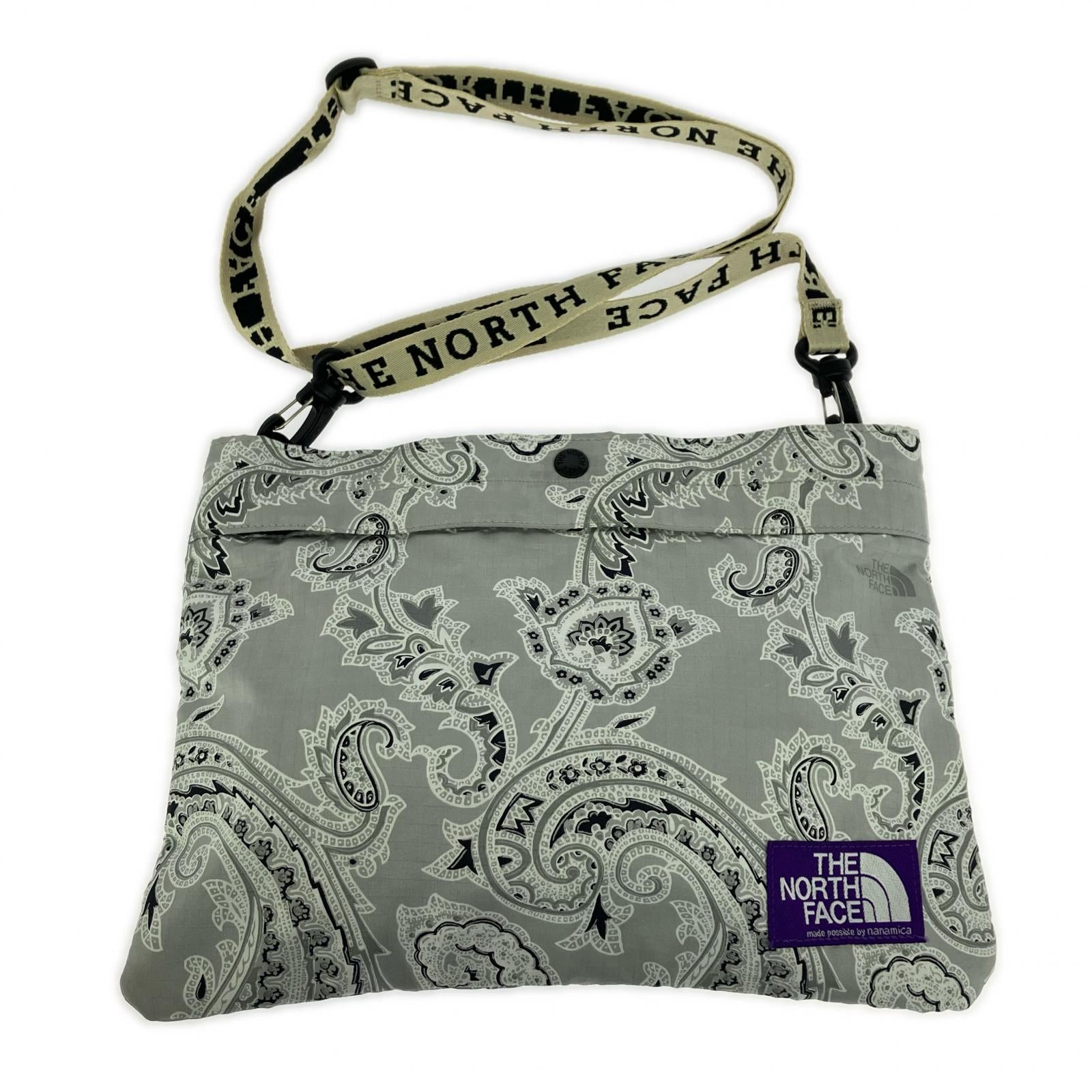 ショルダーバッグ THE NORTH FACE PURPLE LABEL Paisley Print Logo Tape Lightweight Shoulder Bag NN7919N グレー