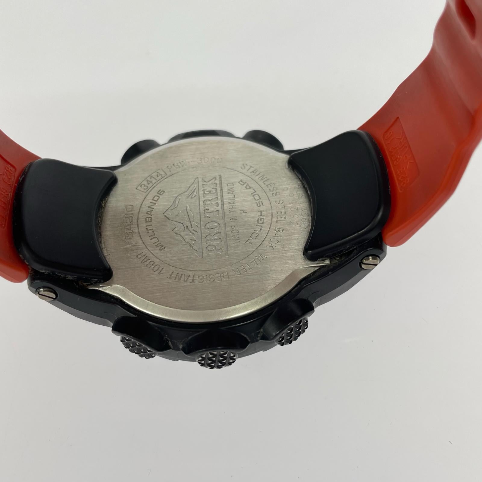 腕時計 PRO TREK PRW-3000 オレンジ
