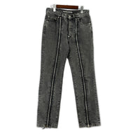 デニムパンツ BLEACHED DENIM ZIPPED PANTS 【46】 46 ブラック