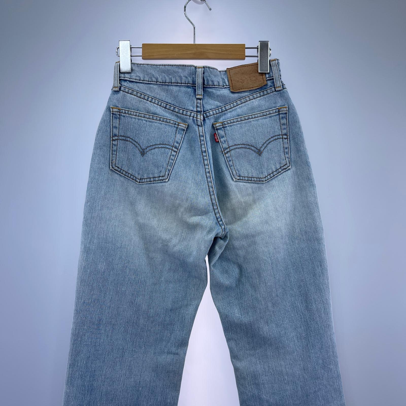 デニムパンツ W519 日本製 ボタン裏刻印J38 ブルー
