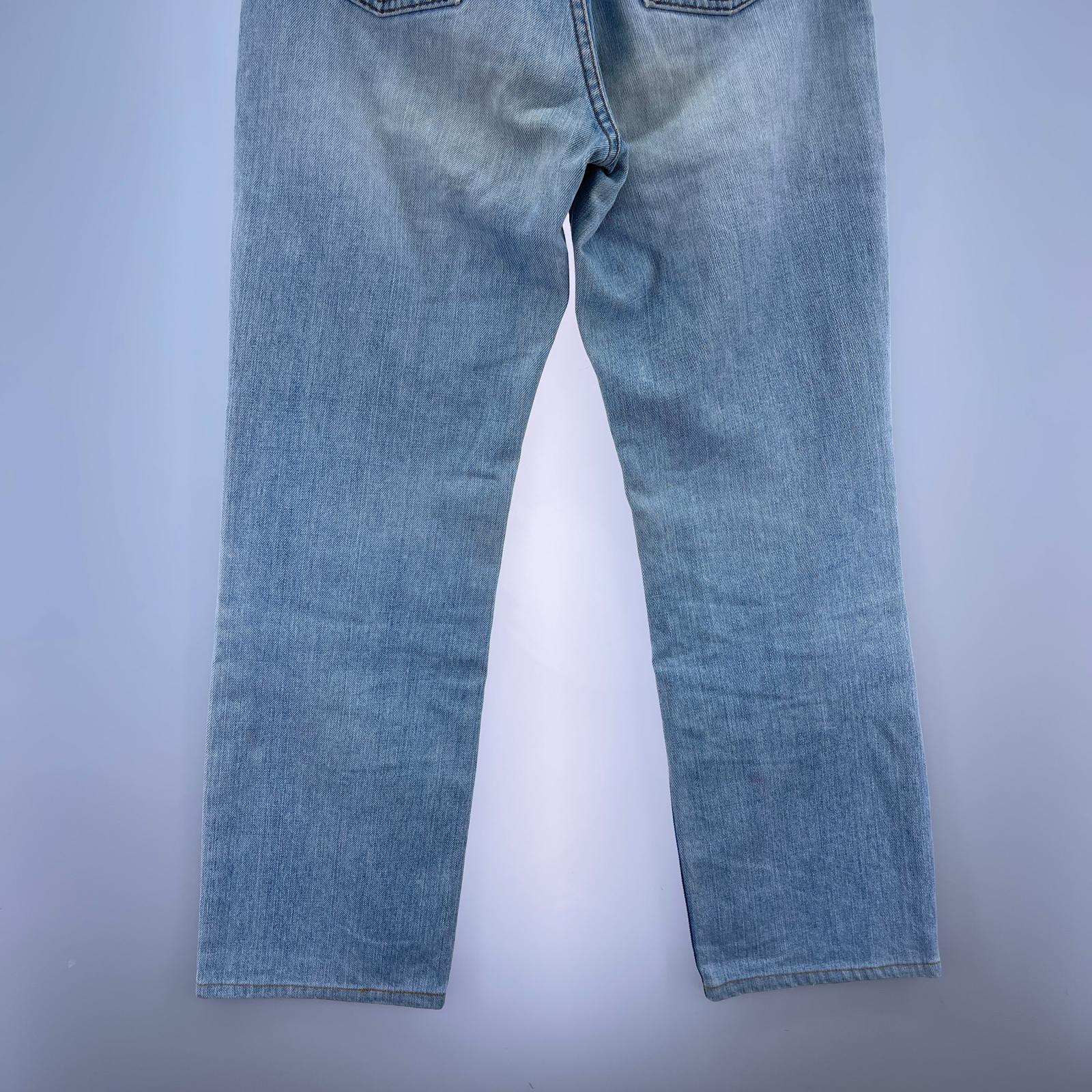 デニムパンツ W519 日本製 ボタン裏刻印J38 ブルー