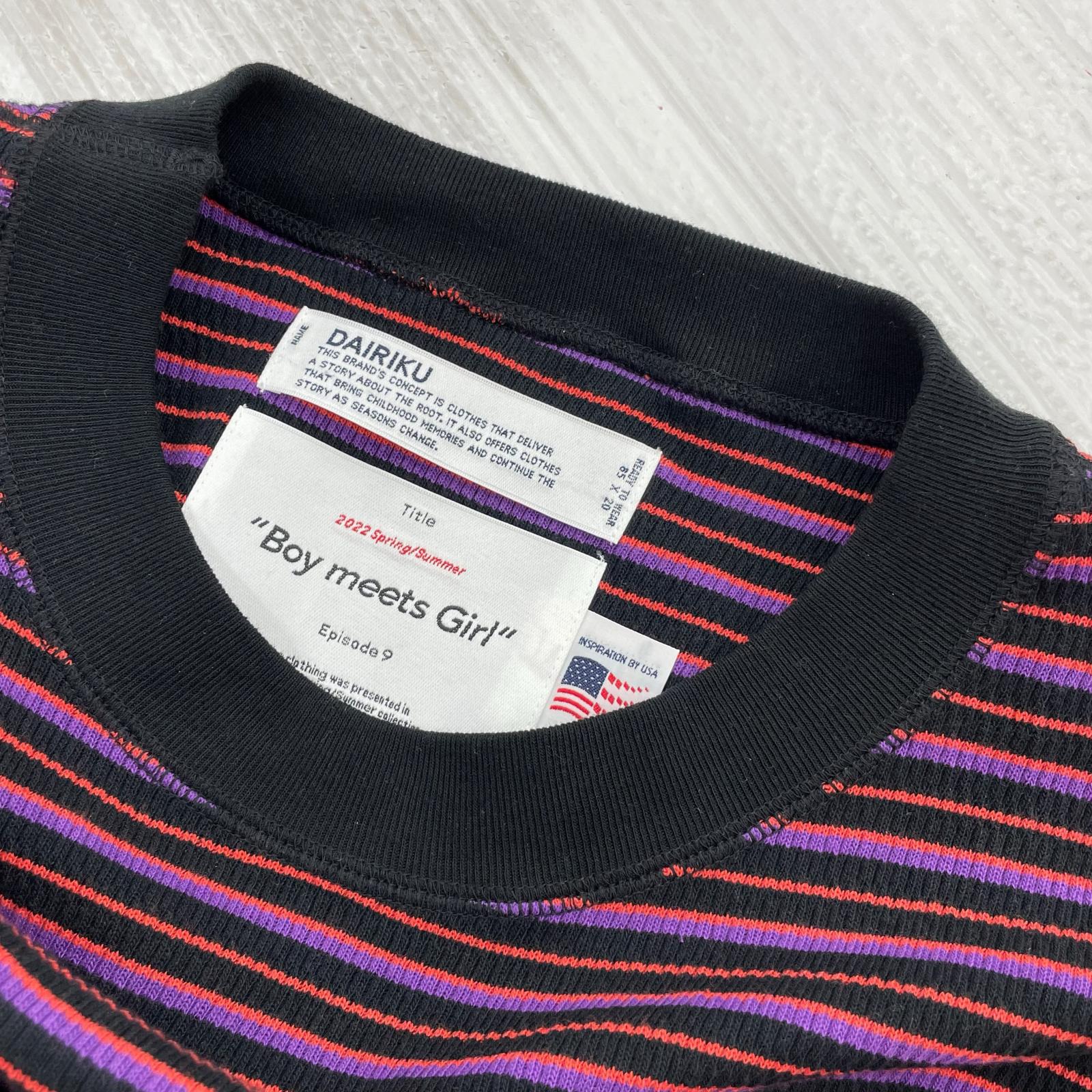 スウェット 22ss border emboridery tee
