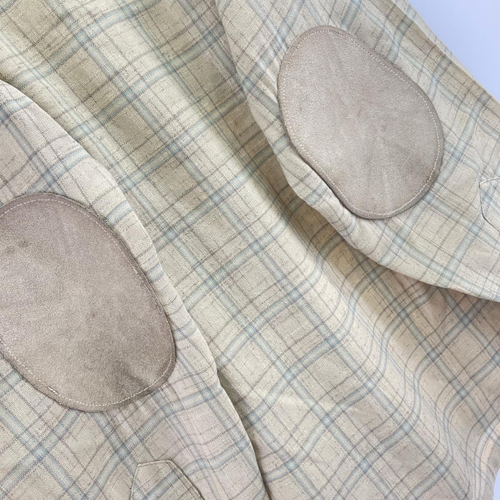 長袖シャツ 50s チェックシャツ エルボーパッチ M