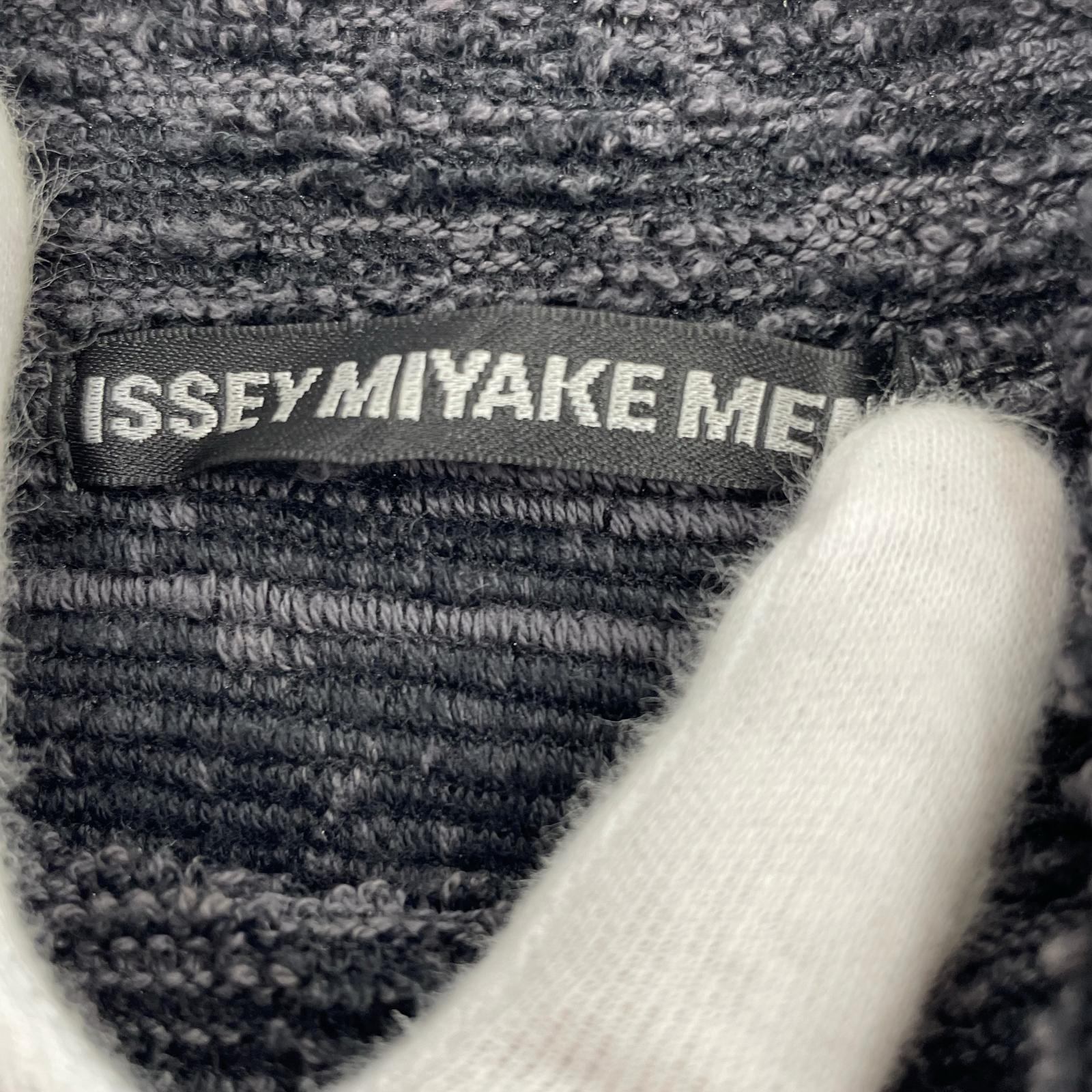 ニット ISSEY MIYAKE 切替デザインパイルモックネックニット 3 グレー 3