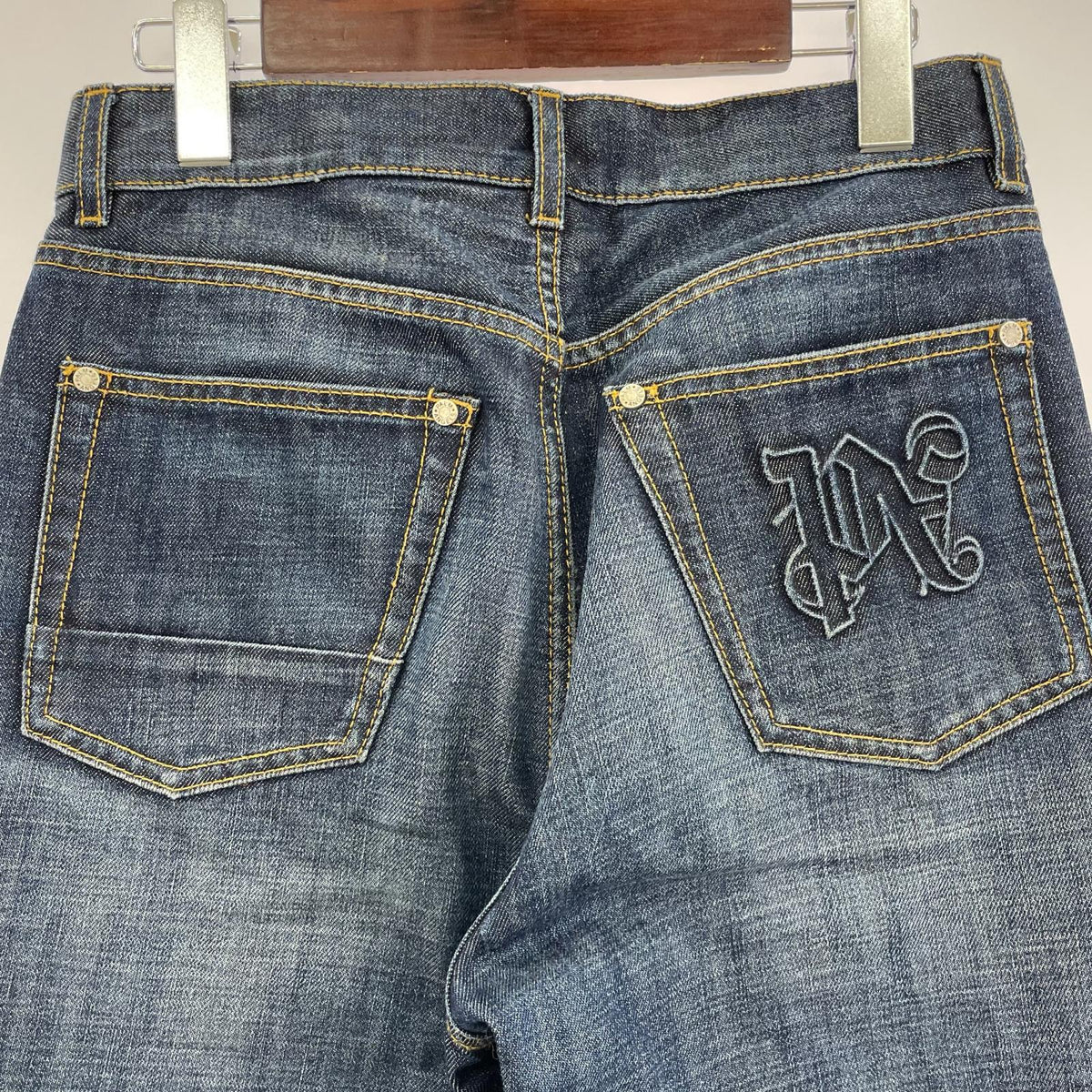 デニムパンツ PALM ANGELS ﾀﾞﾌﾞﾙﾆｰﾃﾞﾆﾑﾊﾟﾝﾂ 29 ｲﾝﾃﾞｨｺﾞ 29