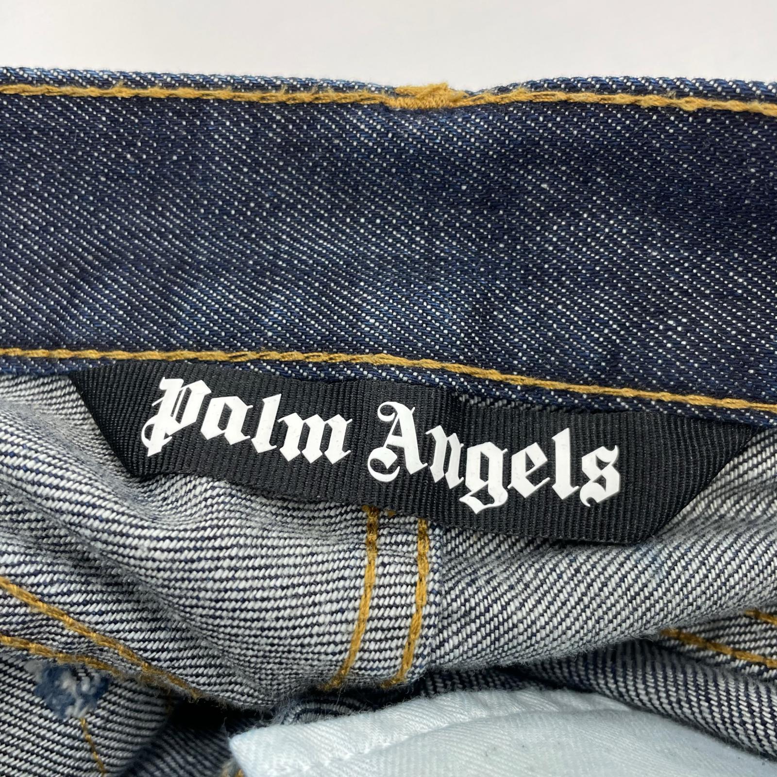 デニムパンツ PALM ANGELS ダブルニーデニムパンツ 29 インディゴ 29