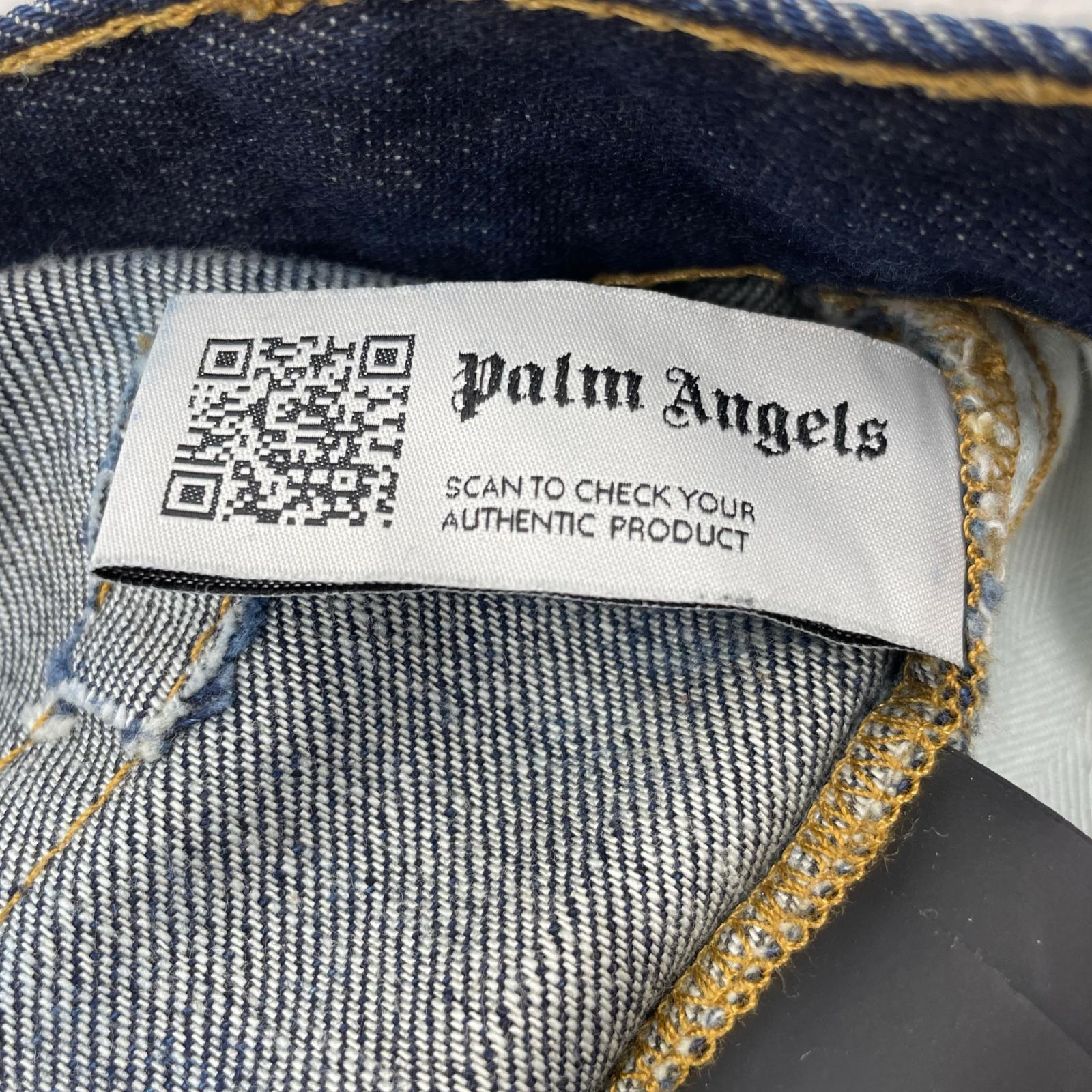 デニムパンツ PALM ANGELS ダブルニーデニムパンツ 29 インディゴ 29