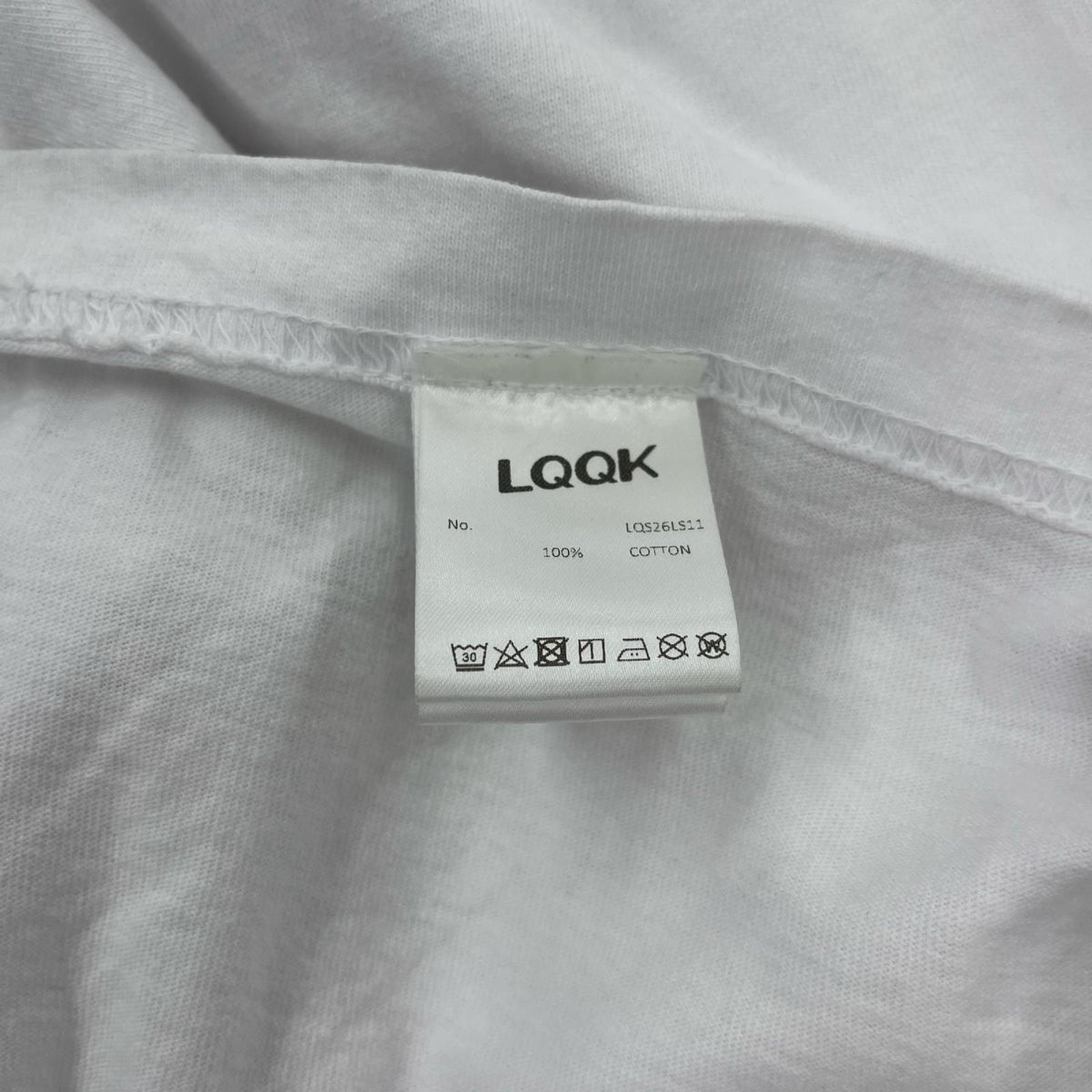 長袖Ｔシャツ LQQK STUDIO SMILEY LOGO L/Sｶｯﾄｿｰ 白 M M ホワイト