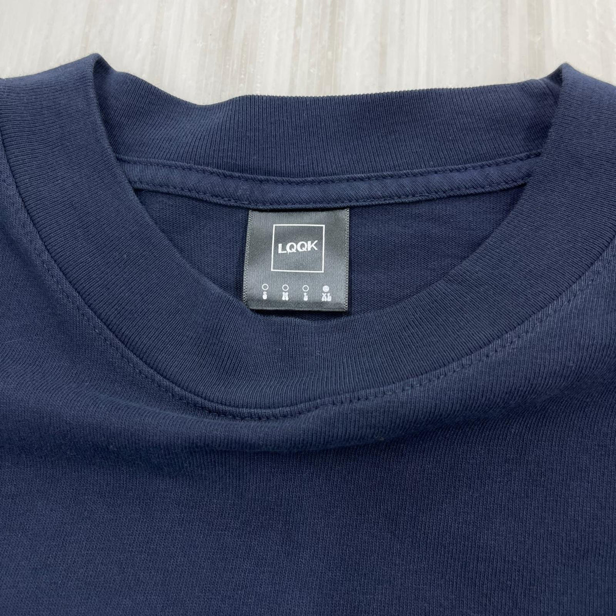 長袖Ｔシャツ LQQK STUDIO BRICK LOGO L/Sｶｯﾄｿｰ 紺 XL ネイビー
