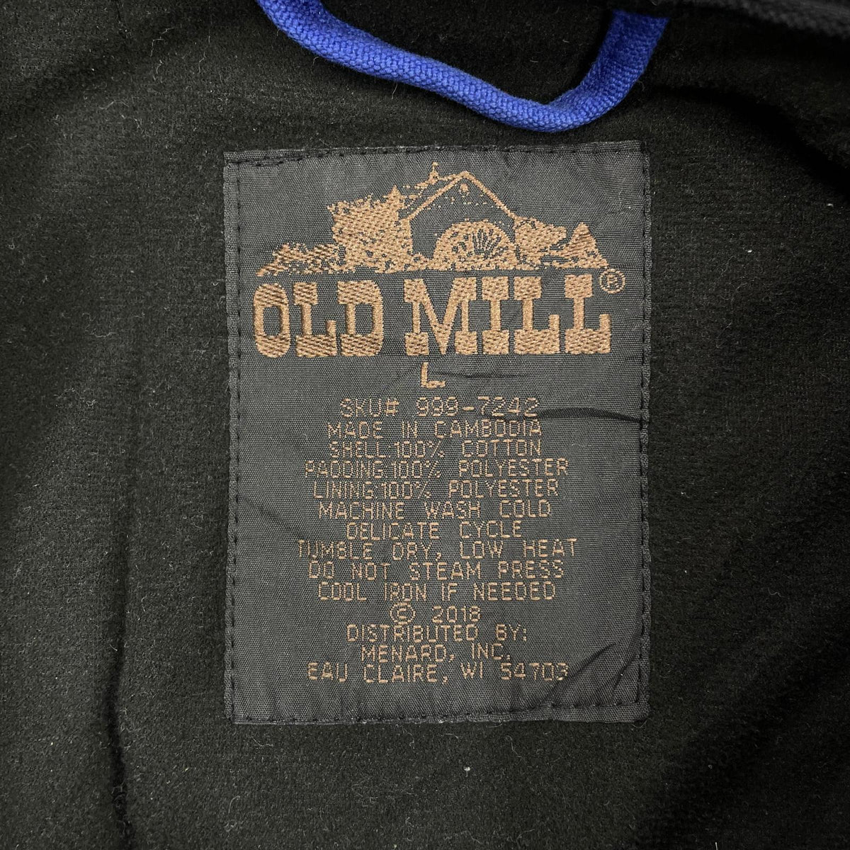 ジャケット OLD MILL 中綿 ﾀﾞｯｸｼﾞｬｹｯﾄ ﾌﾞﾙｰ L ブルー