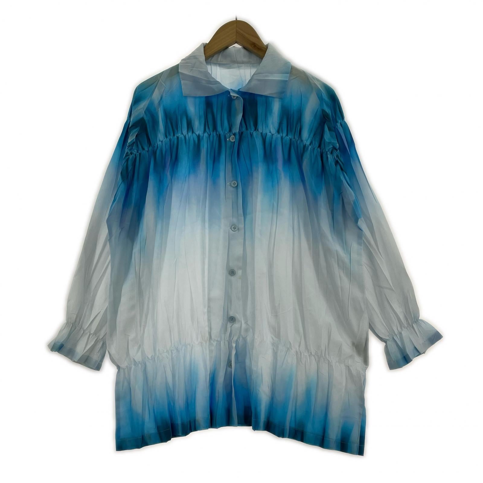 長袖シャツ ISSEY MIYAKE プリーツグラデーションシャツ 3 ブルー 3 ブルー