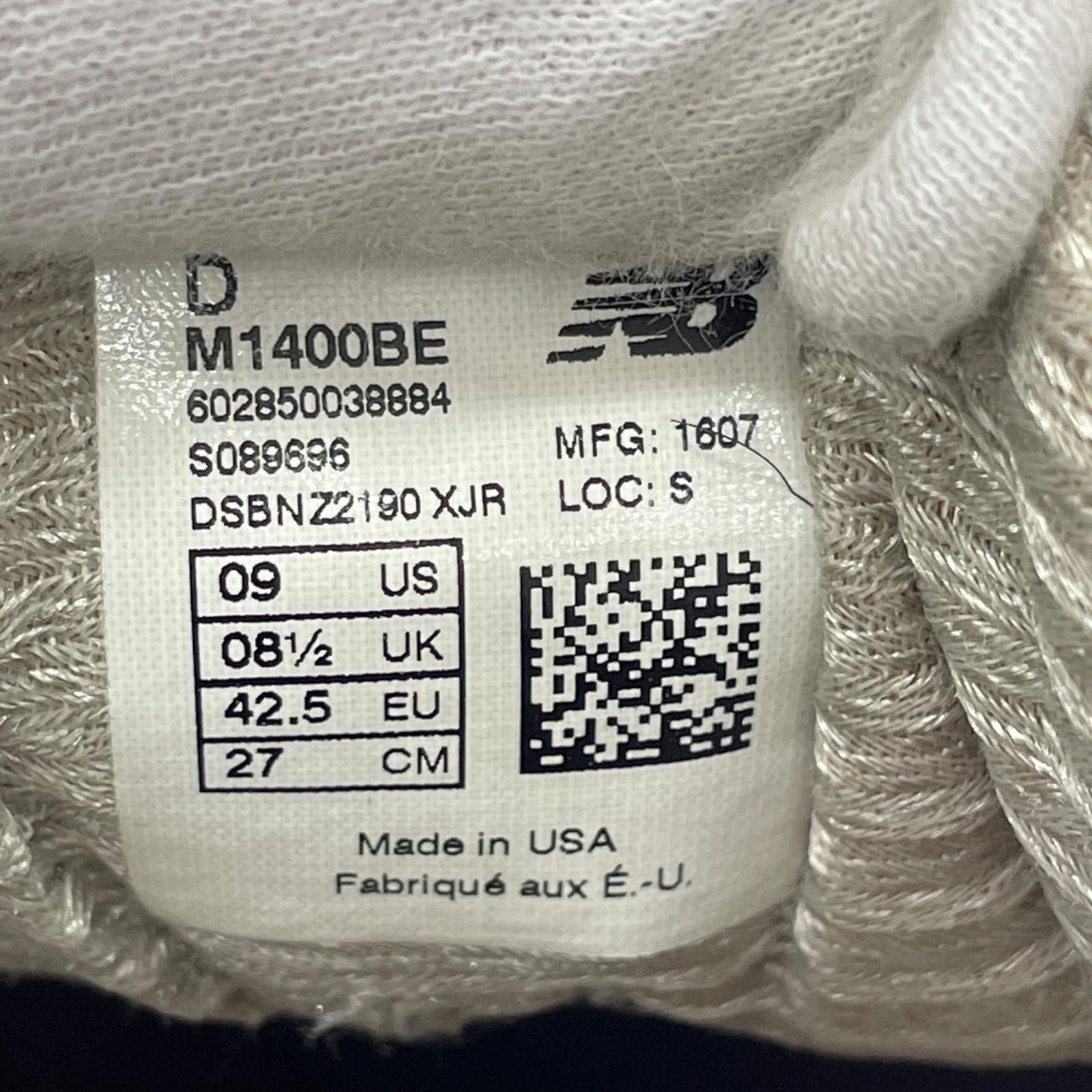 スニーカー NEW BALANCE M1400BE “MADE IN U.S.A.” 27cm (US9 UK8 1/2 EU44) ベージュ