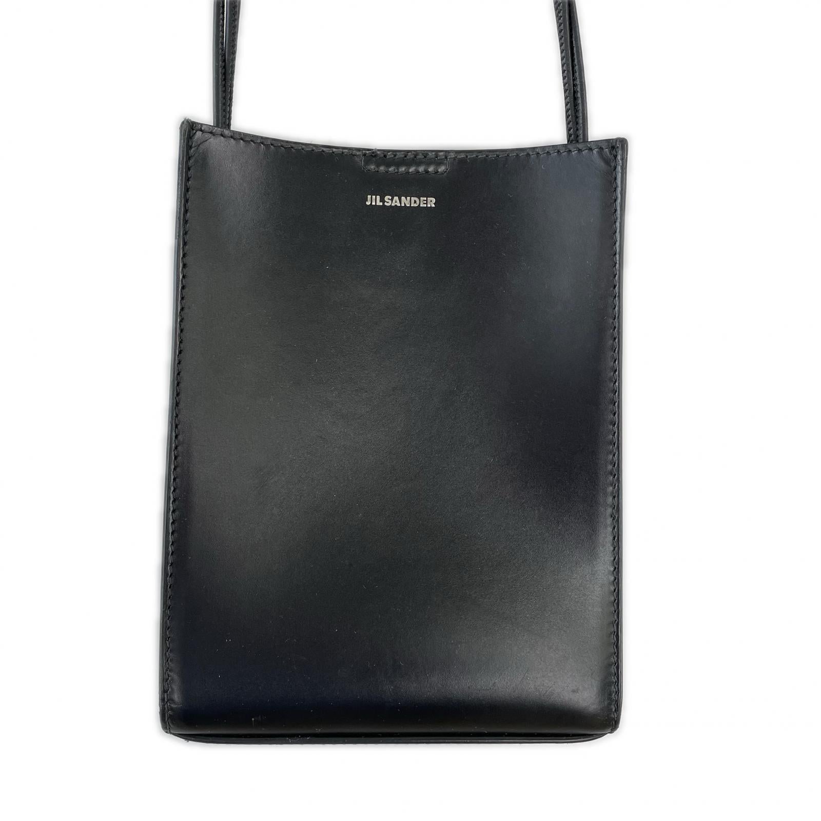 ショルダーバッグ JIL SANDER TANGLE BAG タングルスモール スクエアショルダーバッグ 黒 ブラック