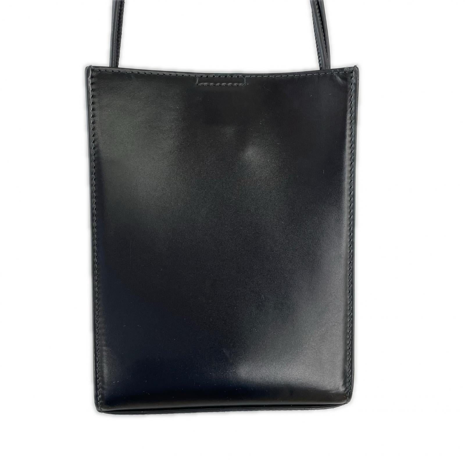ショルダーバッグ JIL SANDER TANGLE BAG タングルスモール スクエアショルダーバッグ 黒 ブラック