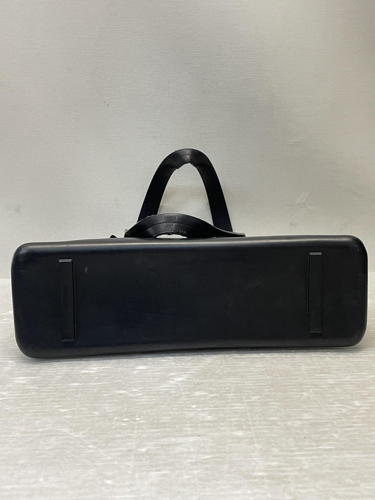 PRADA レザー×ウール ハンドバッグ 黒×カーキ