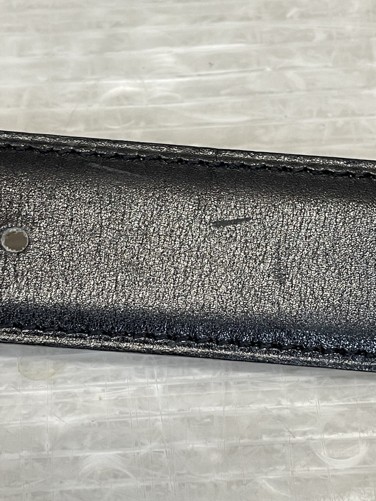 HERMES コンスタンスH レザーベルト 黒×金