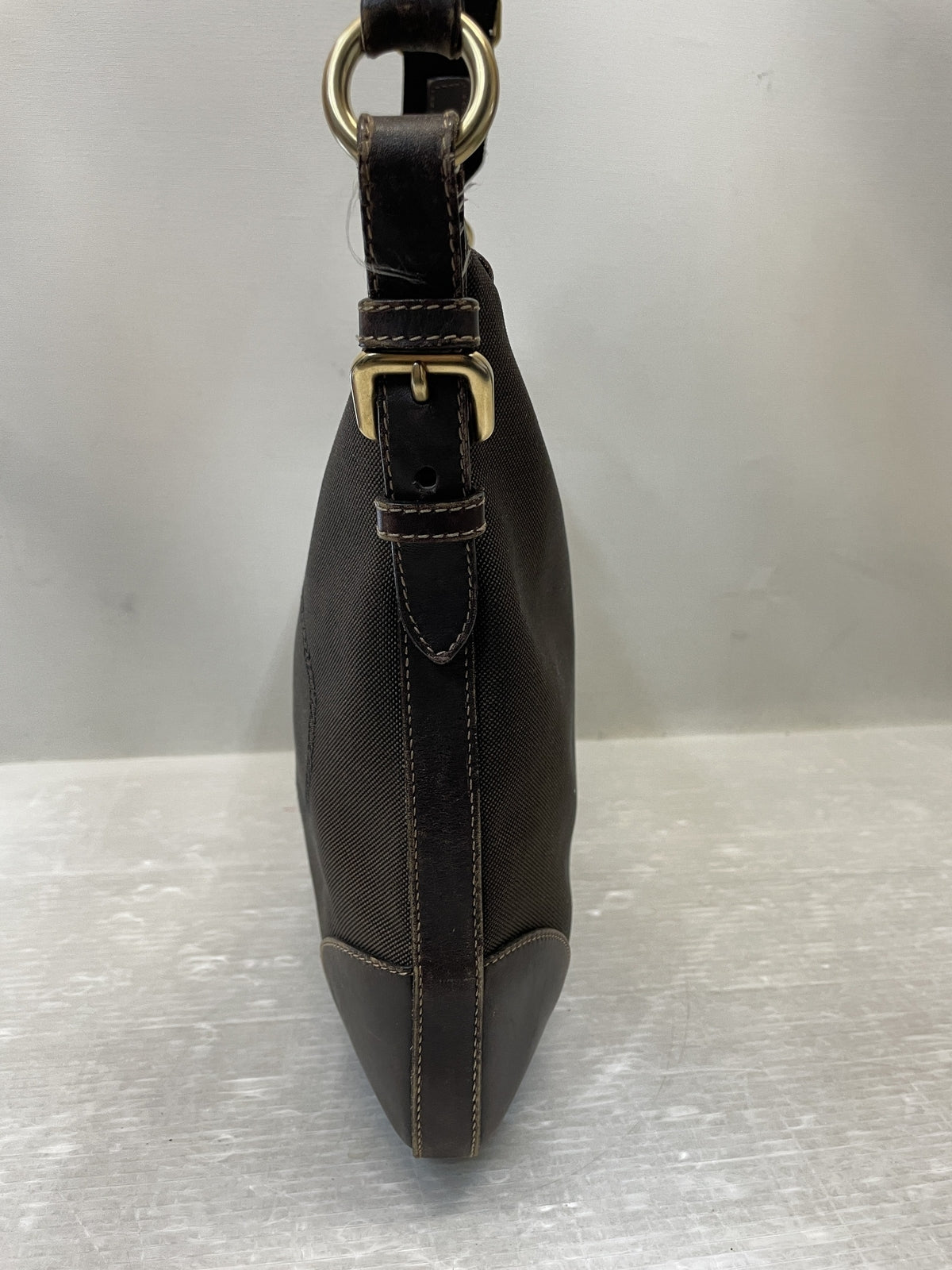 PRADA ロゴジャガード ショルダーバッグ 茶