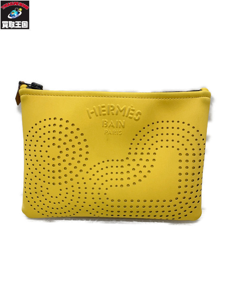 HERMES ネオバン ゼン オ ソレイユ PM フラットポーチ イエロー