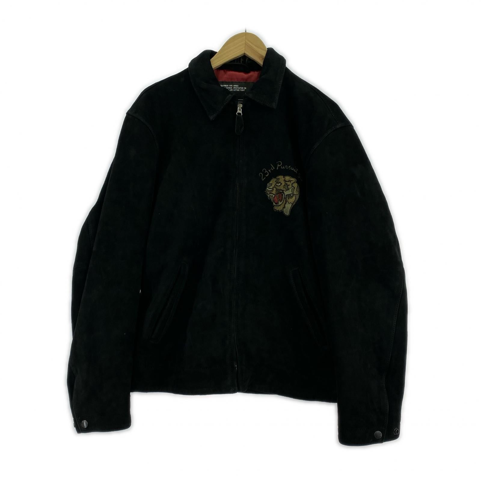 ジャケット AGED SUEDE SOUVENIR JACKET ブラック