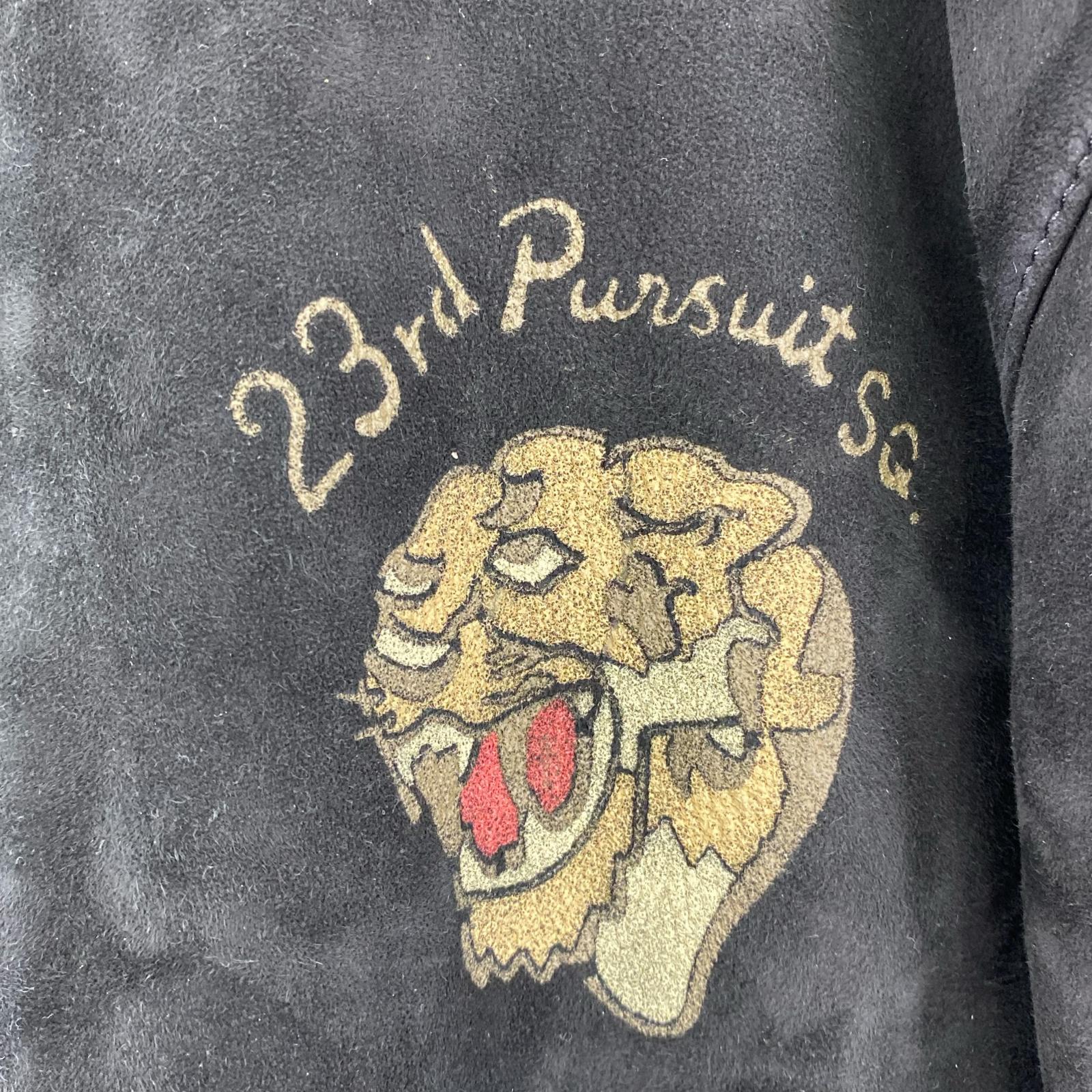 ジャケット AGED SUEDE SOUVENIR JACKET ブラック