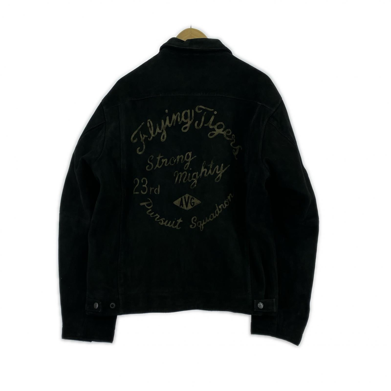 ジャケット AGED SUEDE SOUVENIR JACKET ブラック