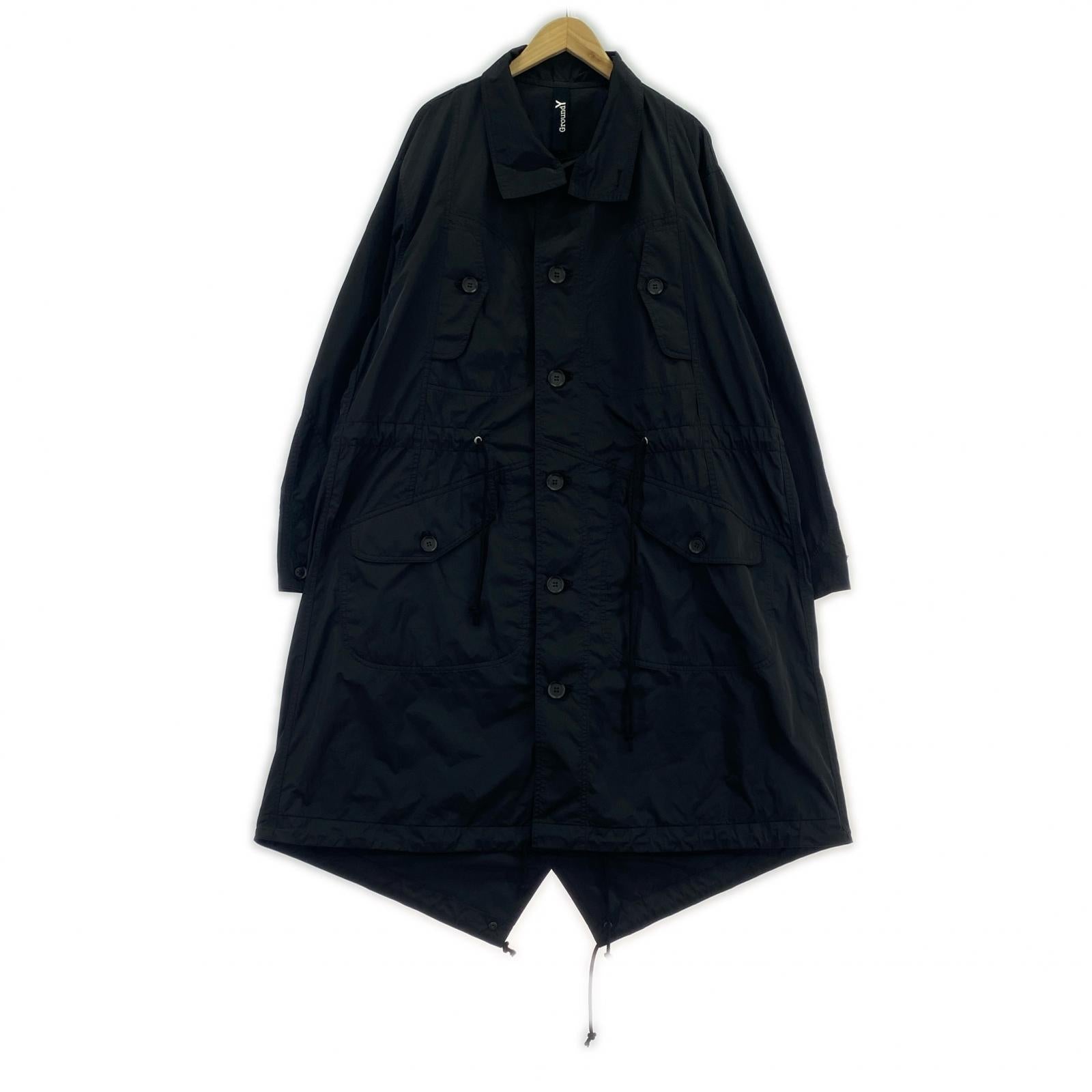 ジャケット 24ss コットン ブロード ダッフルフード 3 ブラック
