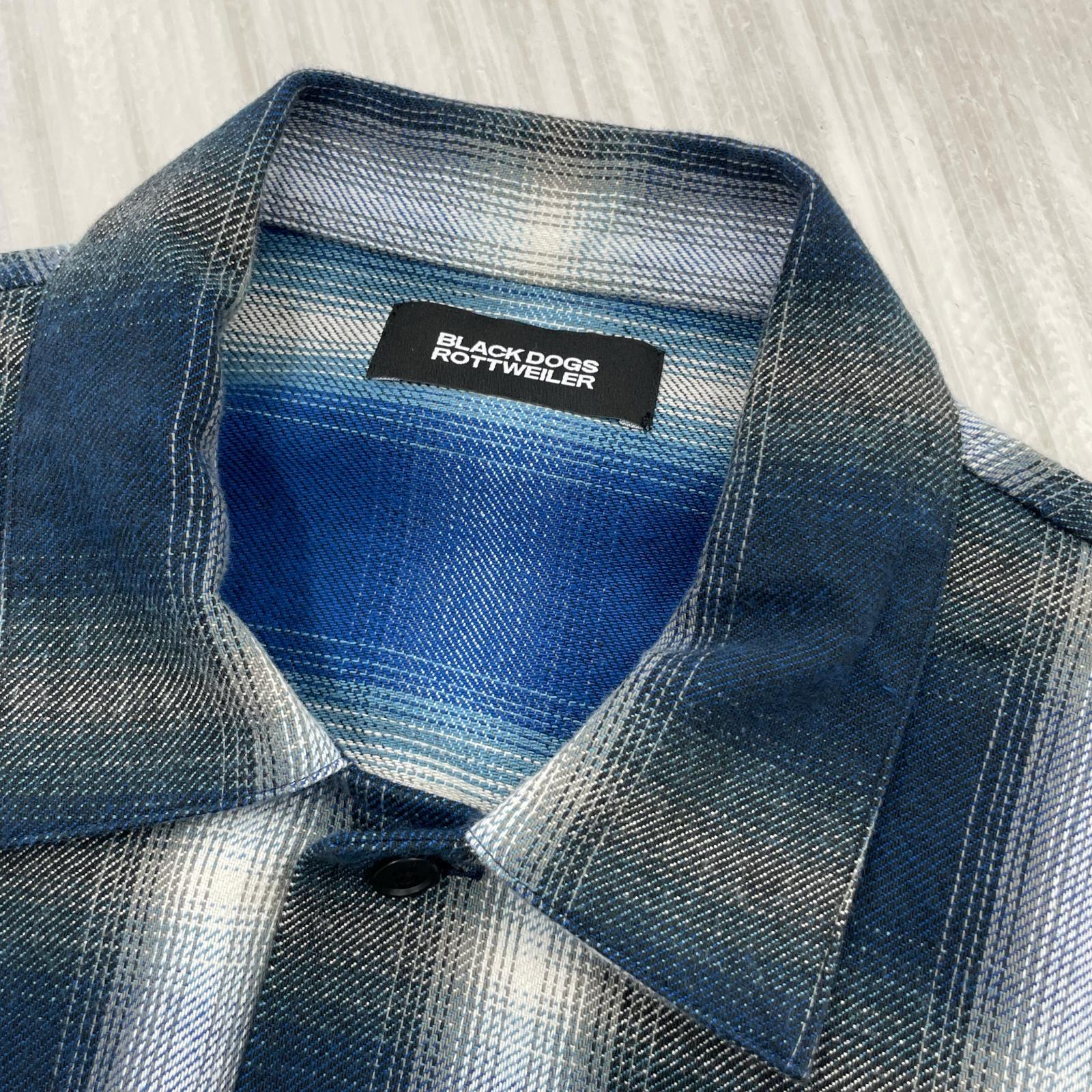 長袖シャツ OMBRE CHECK SHIRT/L/RW25A0205 L ネイビー