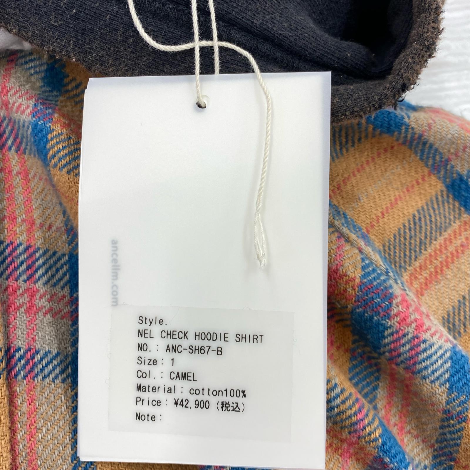 長袖シャツ 25AW NEL CHECK HOODIE SHIRT 1 ブラウン