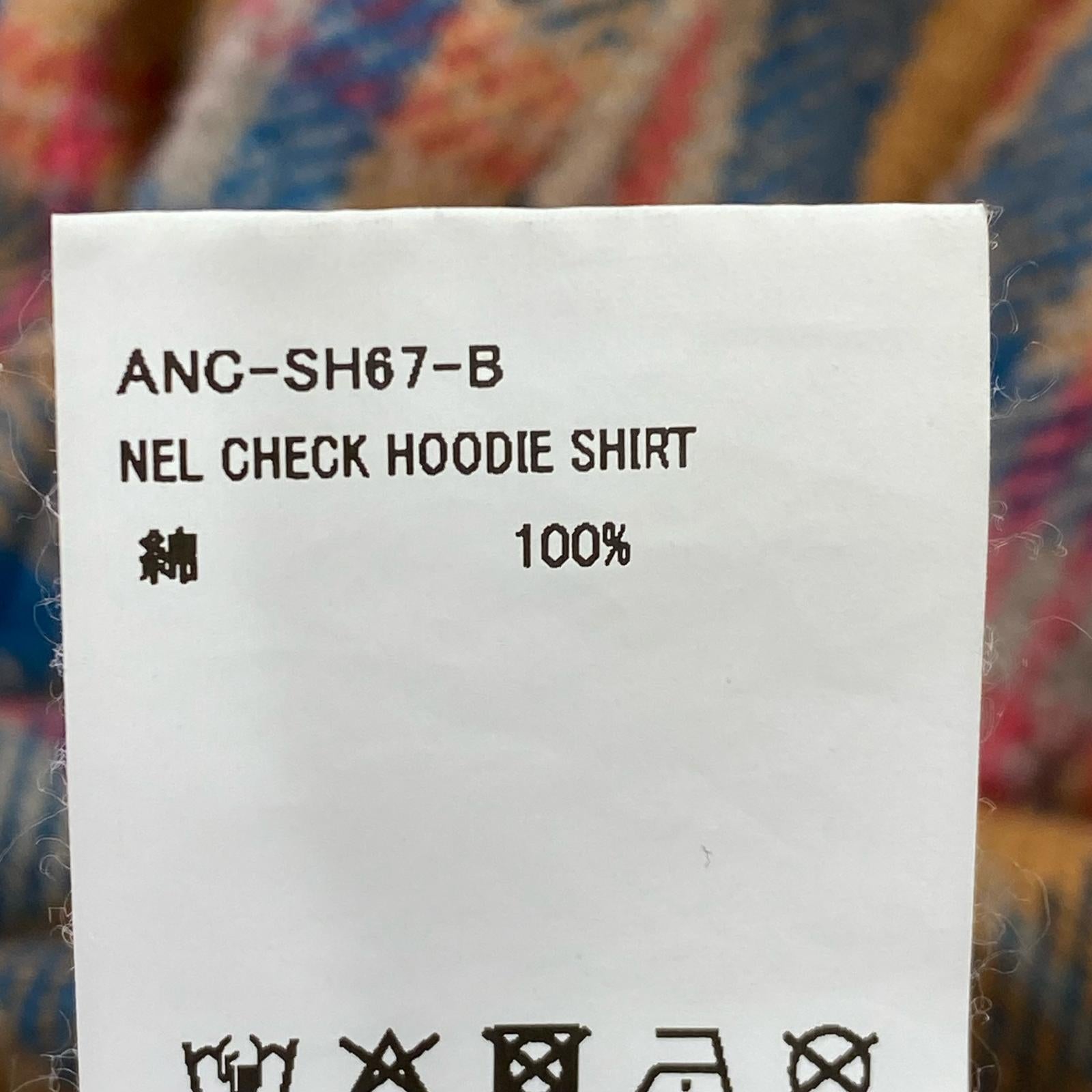 長袖シャツ 25AW NEL CHECK HOODIE SHIRT 1 ブラウン