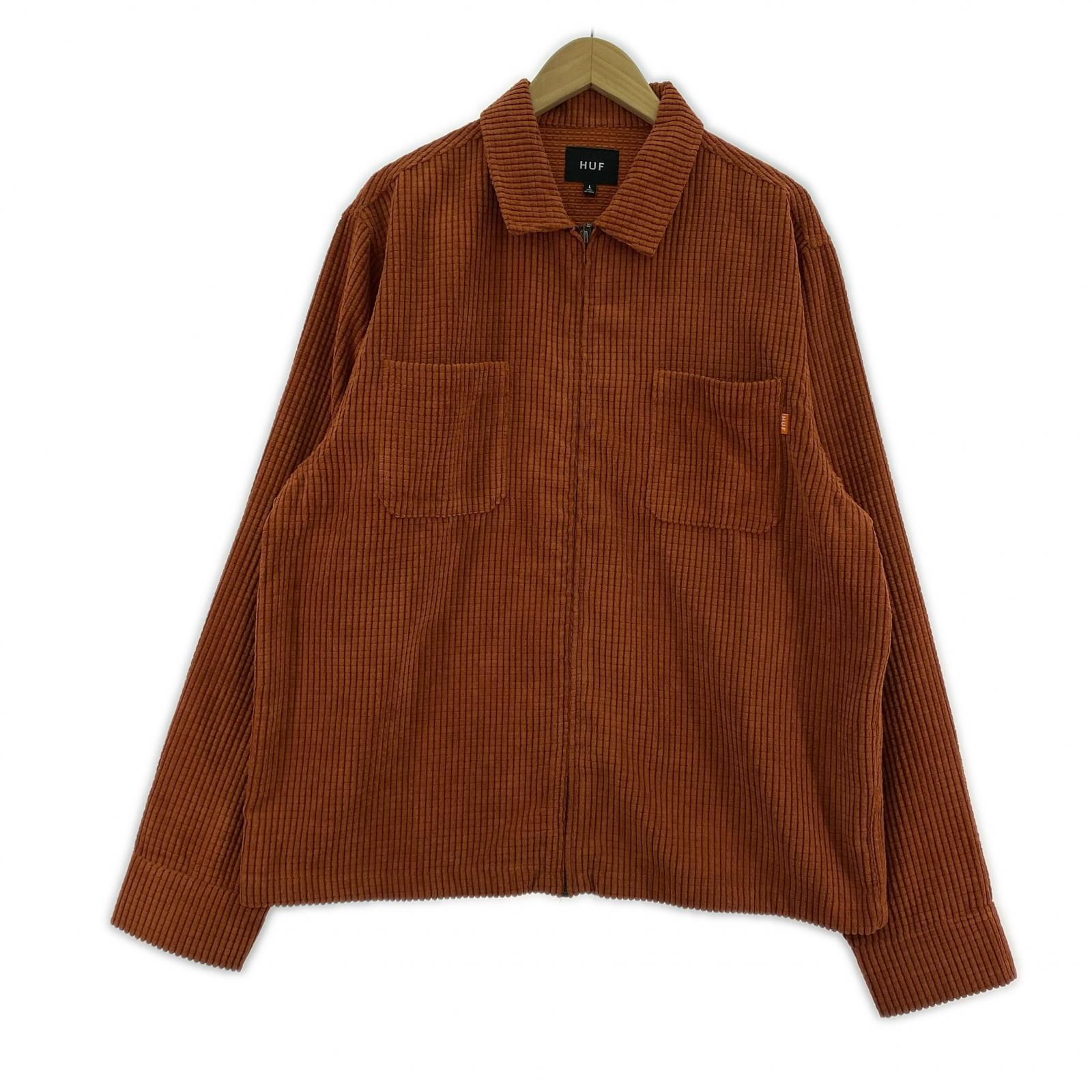 ジャケット ジップアップコーデュロイジャケット L L