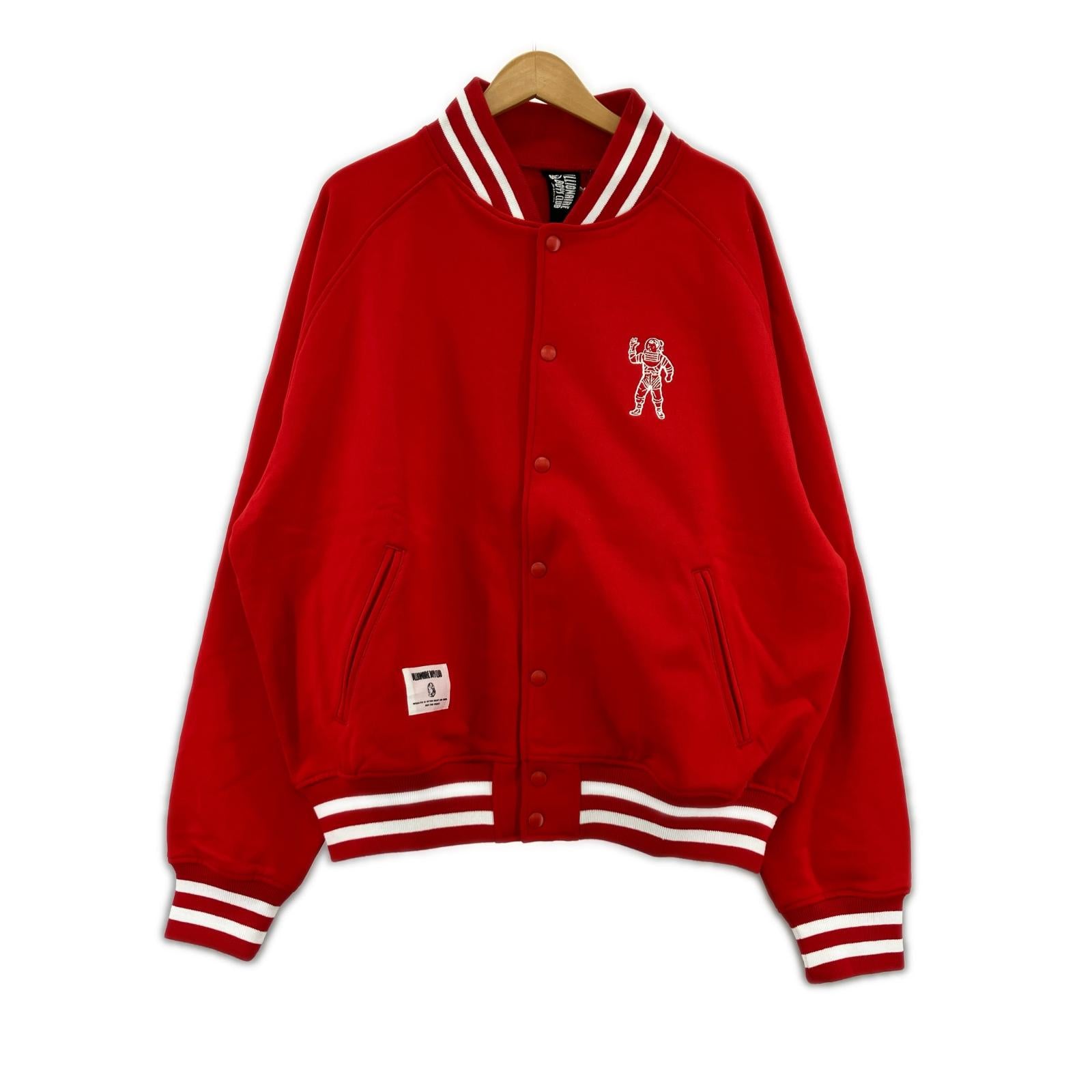 ジャケット EMBROIDERED LOGO SWEAT VARSITY JACKET 赤 レッド