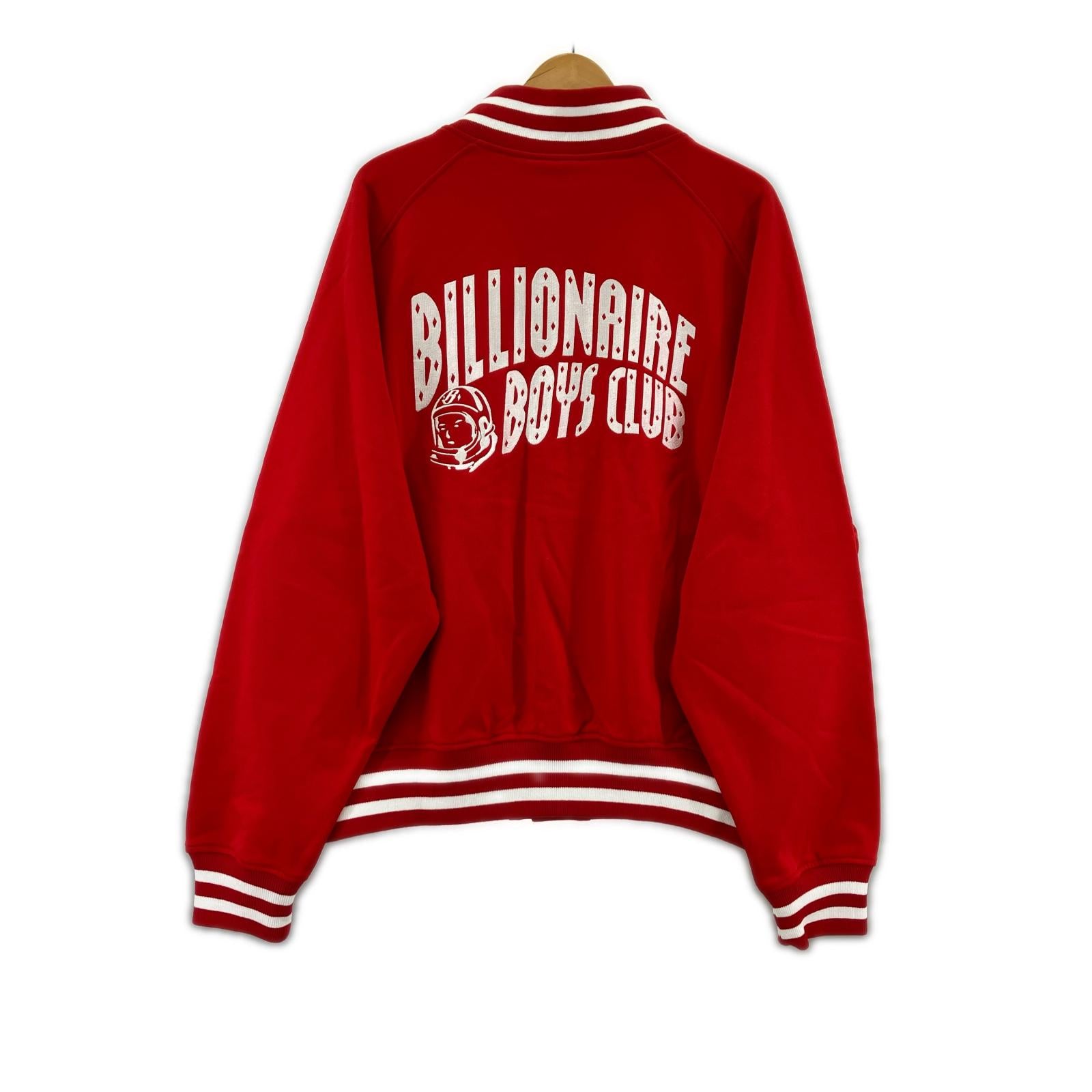 ジャケット EMBROIDERED LOGO SWEAT VARSITY JACKET 赤 レッド