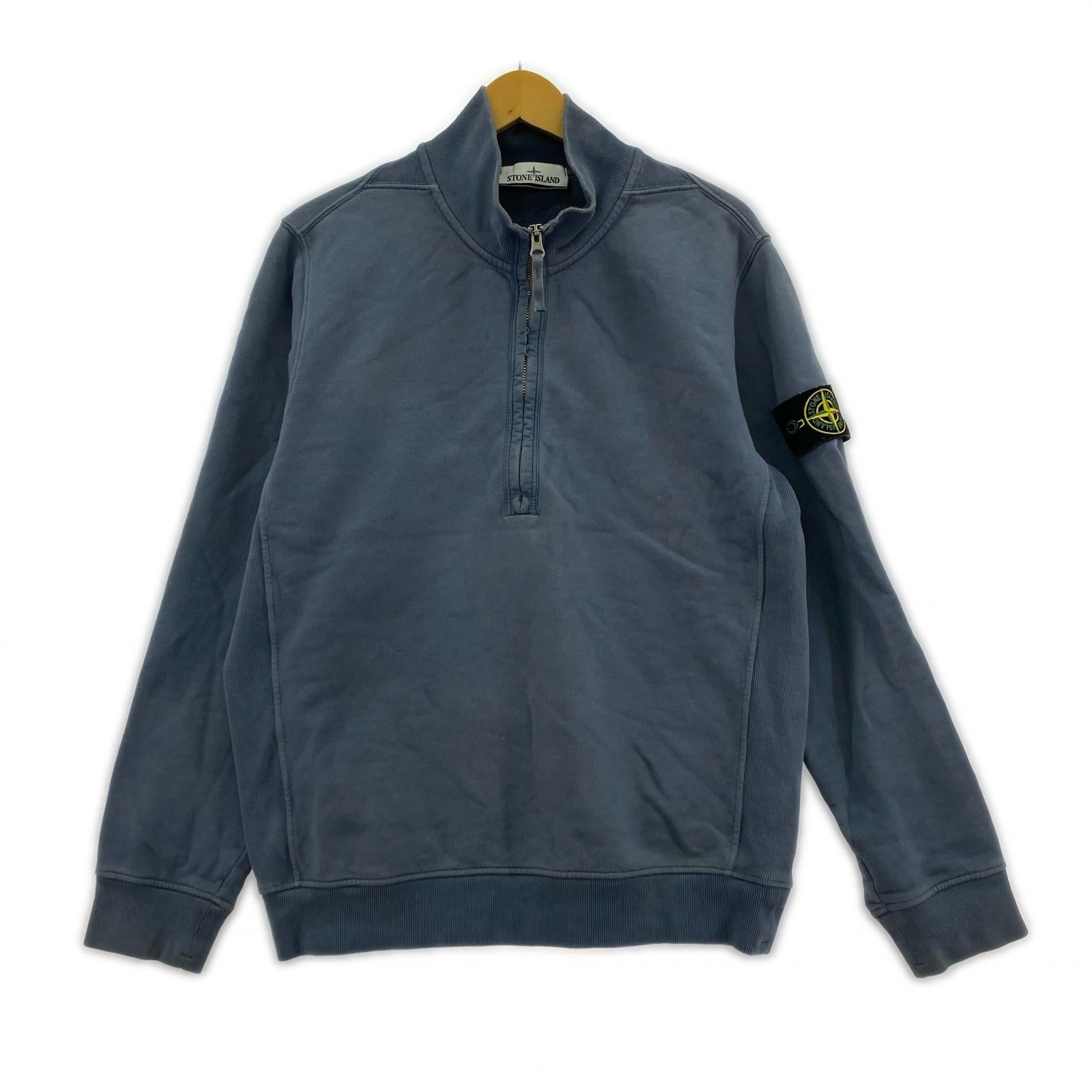 ジャケット HALF ZIP-UP FLUFFY SWEATSHIRTS M ブルー