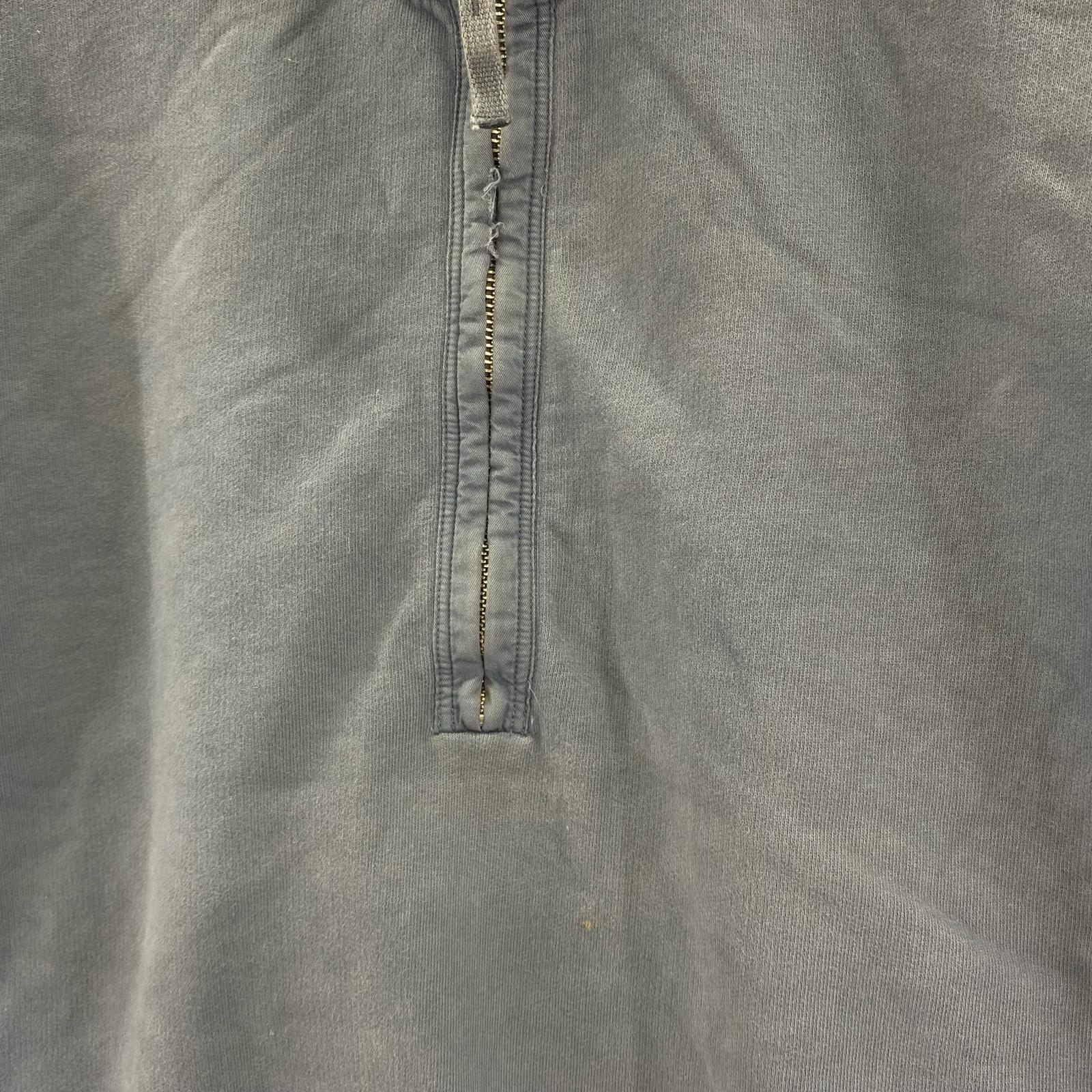 ジャケット HALF ZIP-UP FLUFFY SWEATSHIRTS M ブルー