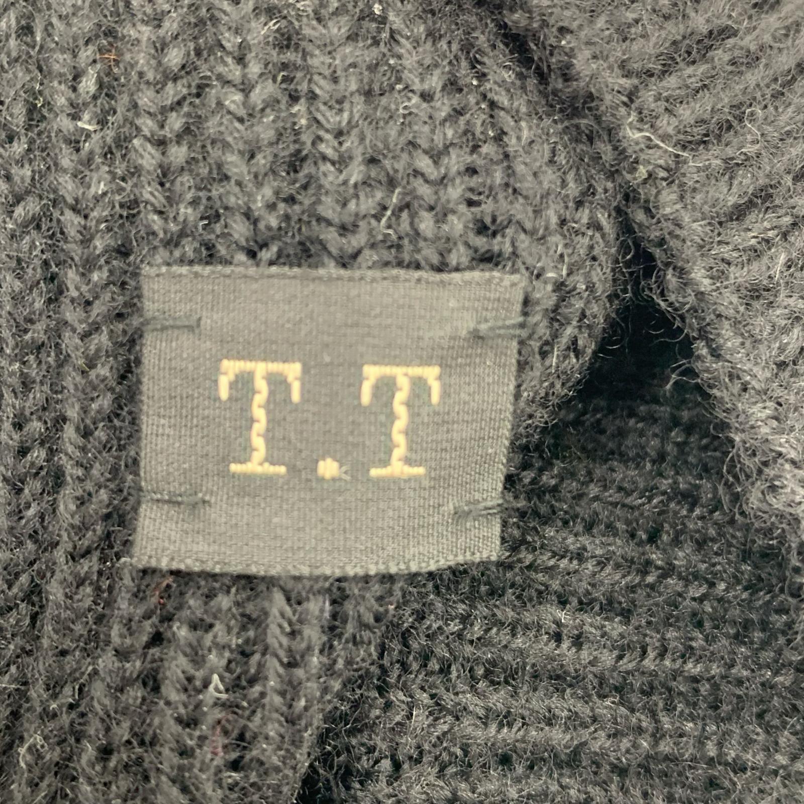 ニット T.T Taiga Takahashi Lot.521 Turtleneck Cardigan CHARCOAL 黒 (38) 38 ブラック