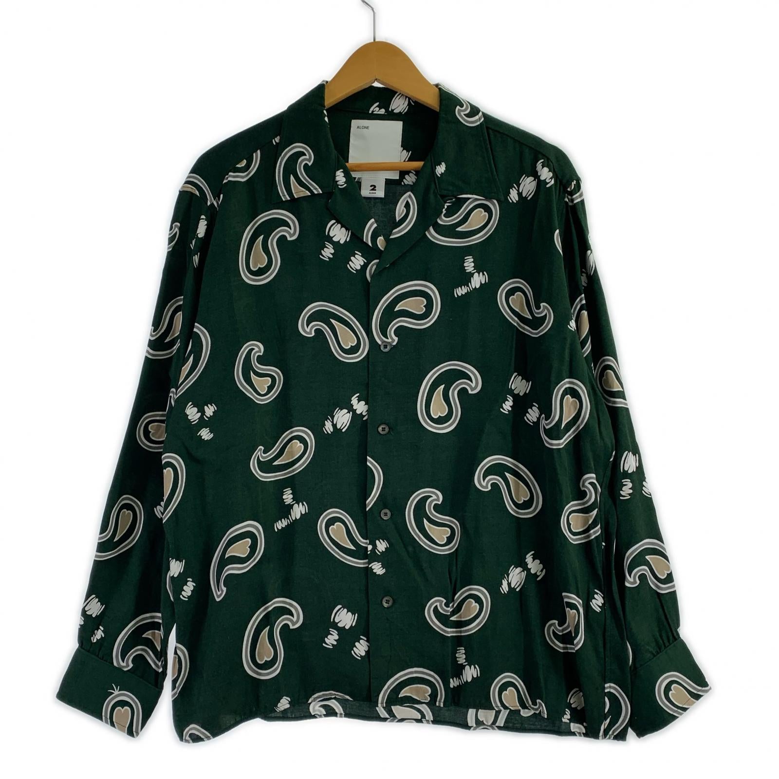 長袖シャツ ALONE RAYON SHIRT 2 グリーン