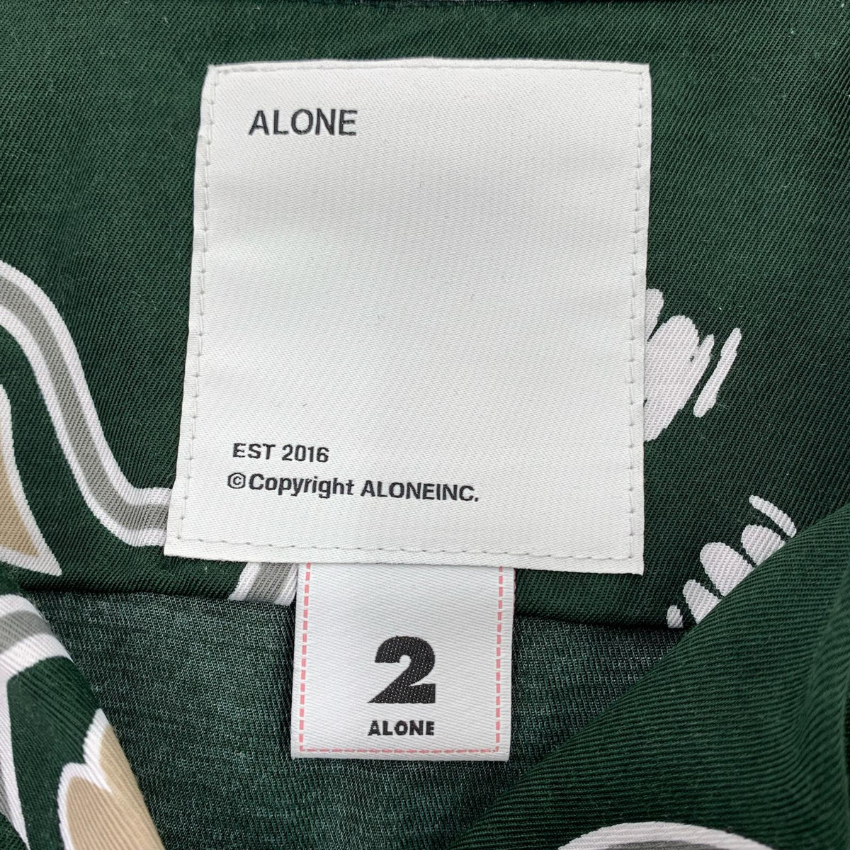 長袖シャツ ALONE RAYON SHIRT 2 グリーン