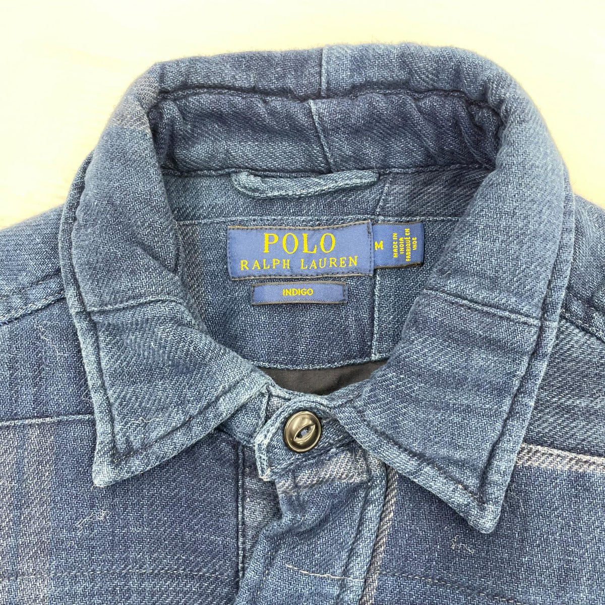 長袖シャツ 中綿パッチワークシャツジャケット BLU (M) M ブルー