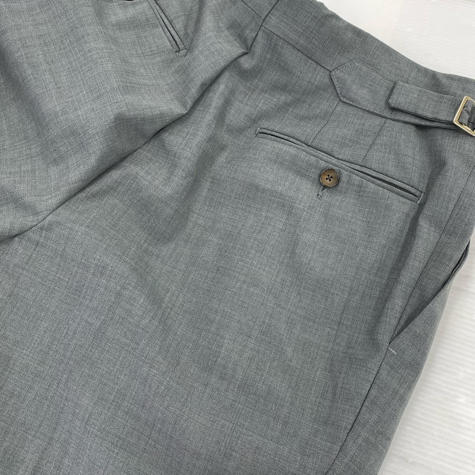 パンツ BRIGLIA 1949 ツータック スラックス グレー グレー