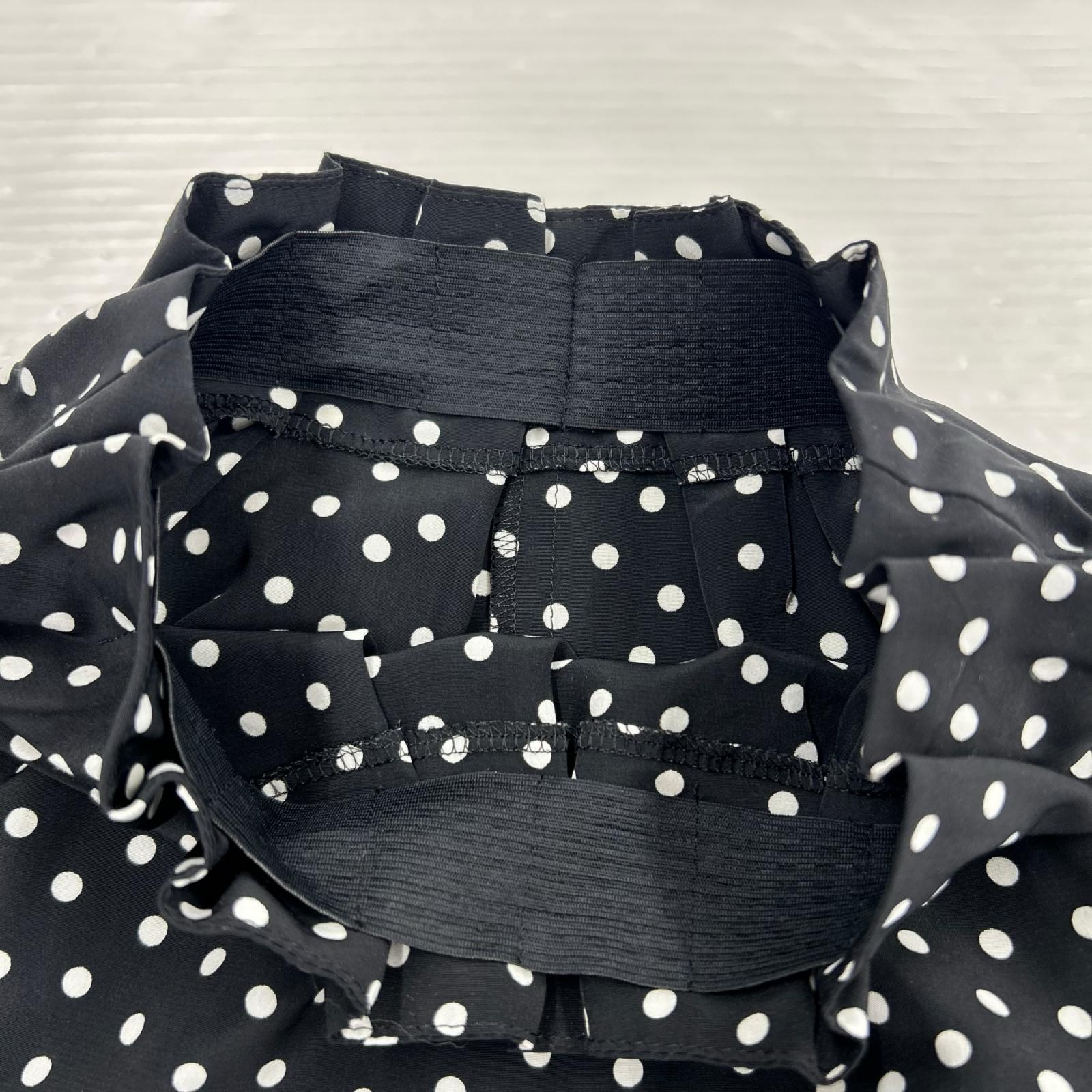 長袖Ｔシャツ ｷﾞｬｻﾞｰﾈｯｸﾛﾝｸﾞｽﾘｰﾌﾞﾌﾞﾗｳｽ　ﾄﾞｯﾄ黒 フリー ブラック