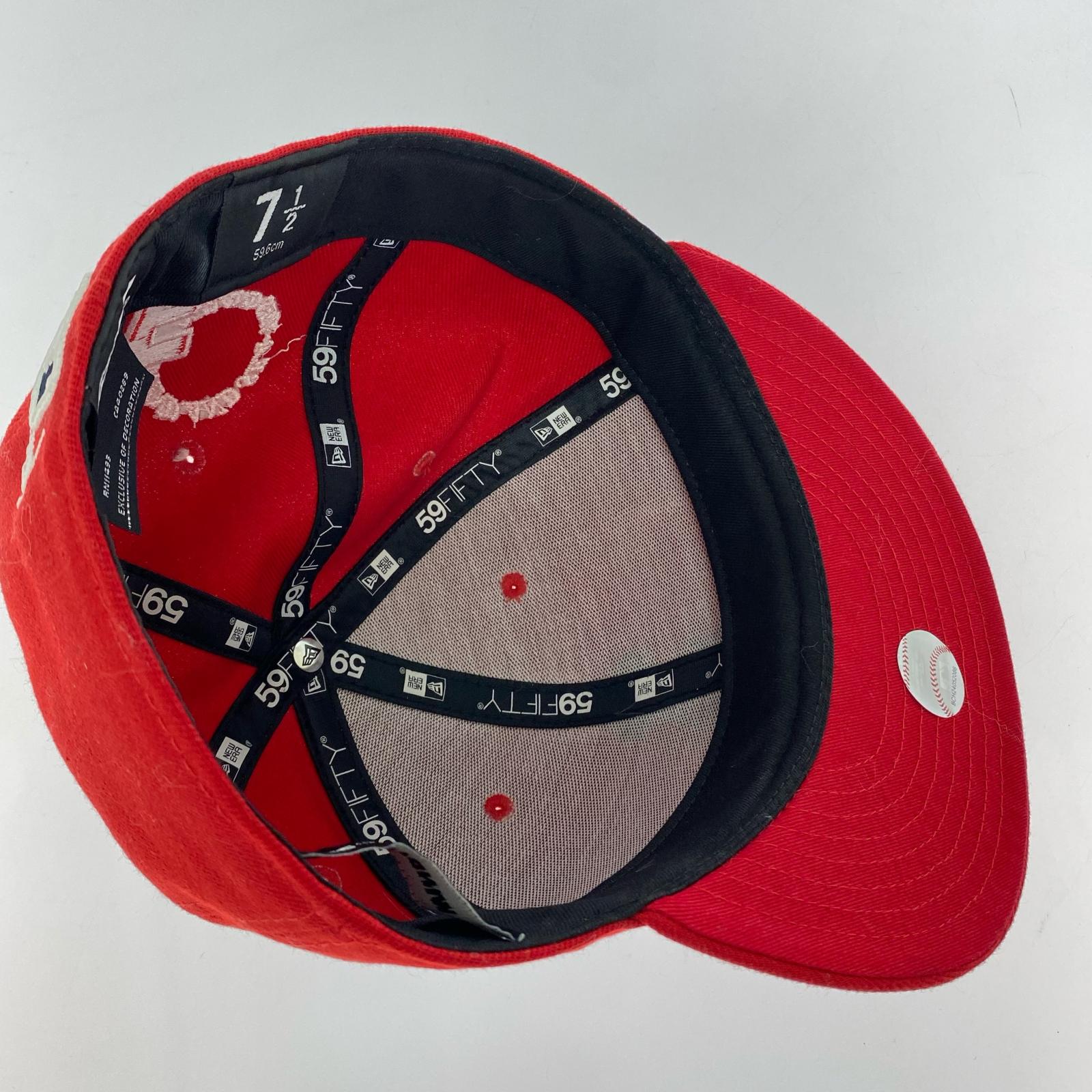 キャップ WIND AND SEA×NEW ERA ANGELS 59FIFTY 6パネルキャップ レッド