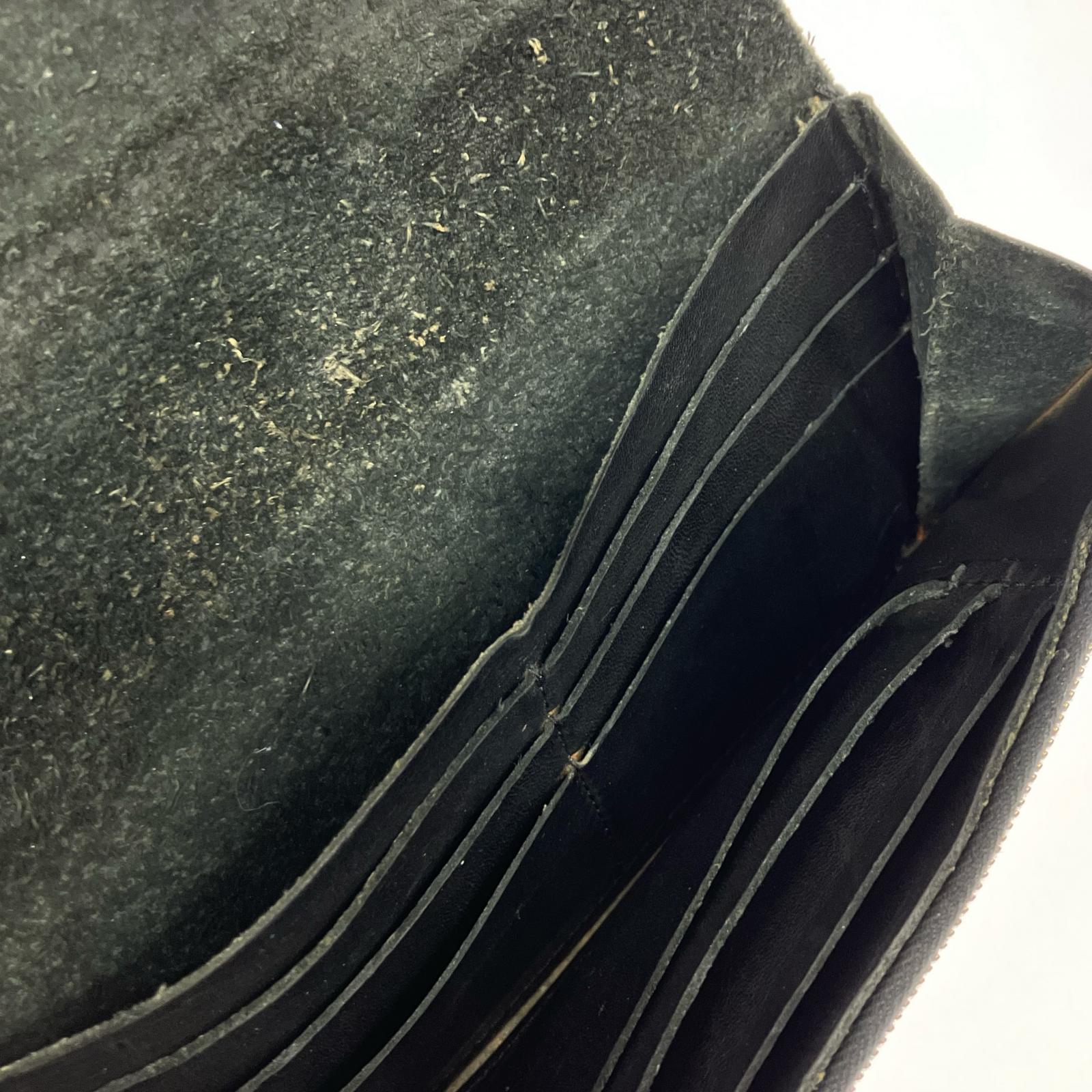 長財布 2015S/S ダブルショルダー 二つ折り財布 黒 ブラック
