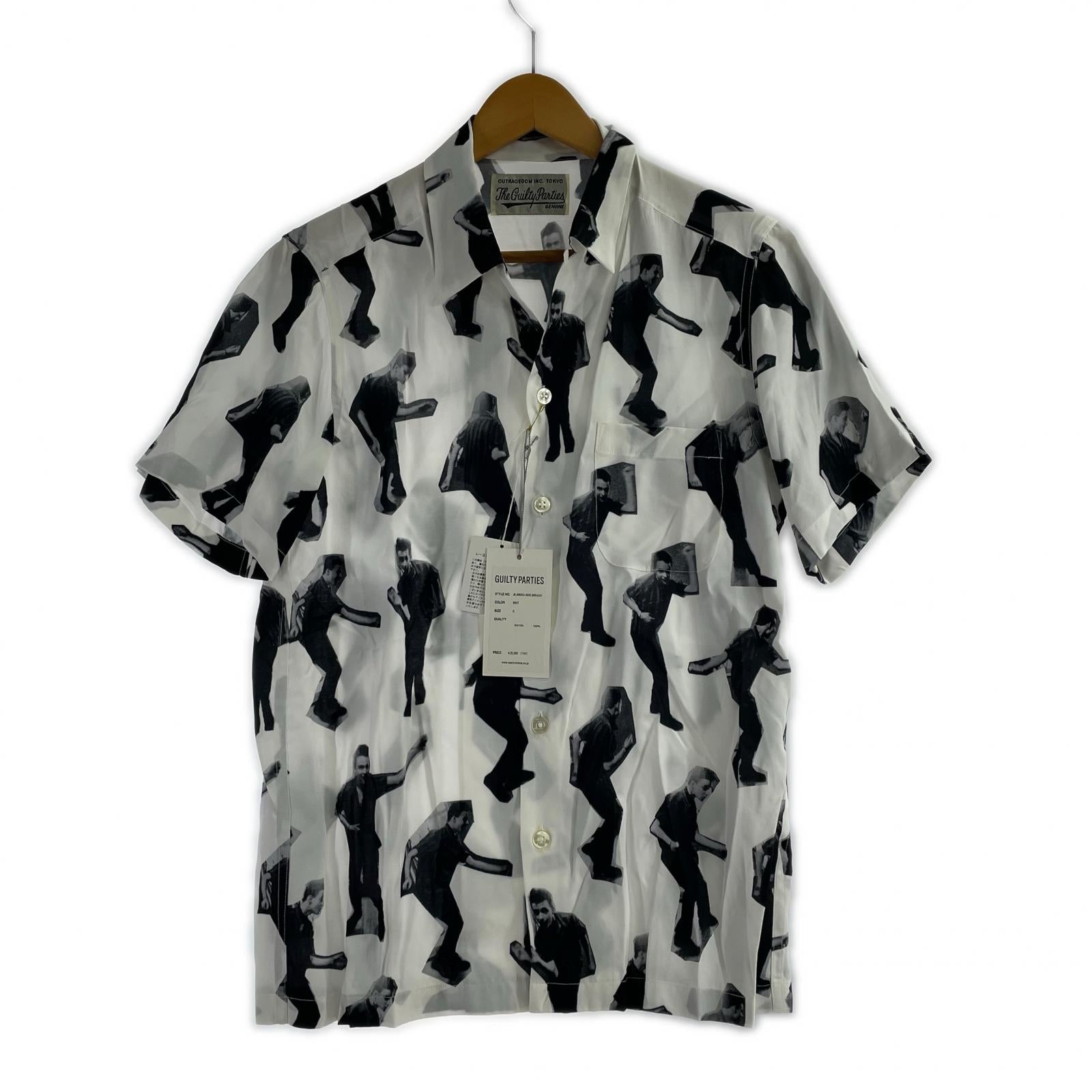 半袖シャツ ×jim jarmusch 総柄レーヨンシャツ S WHT S