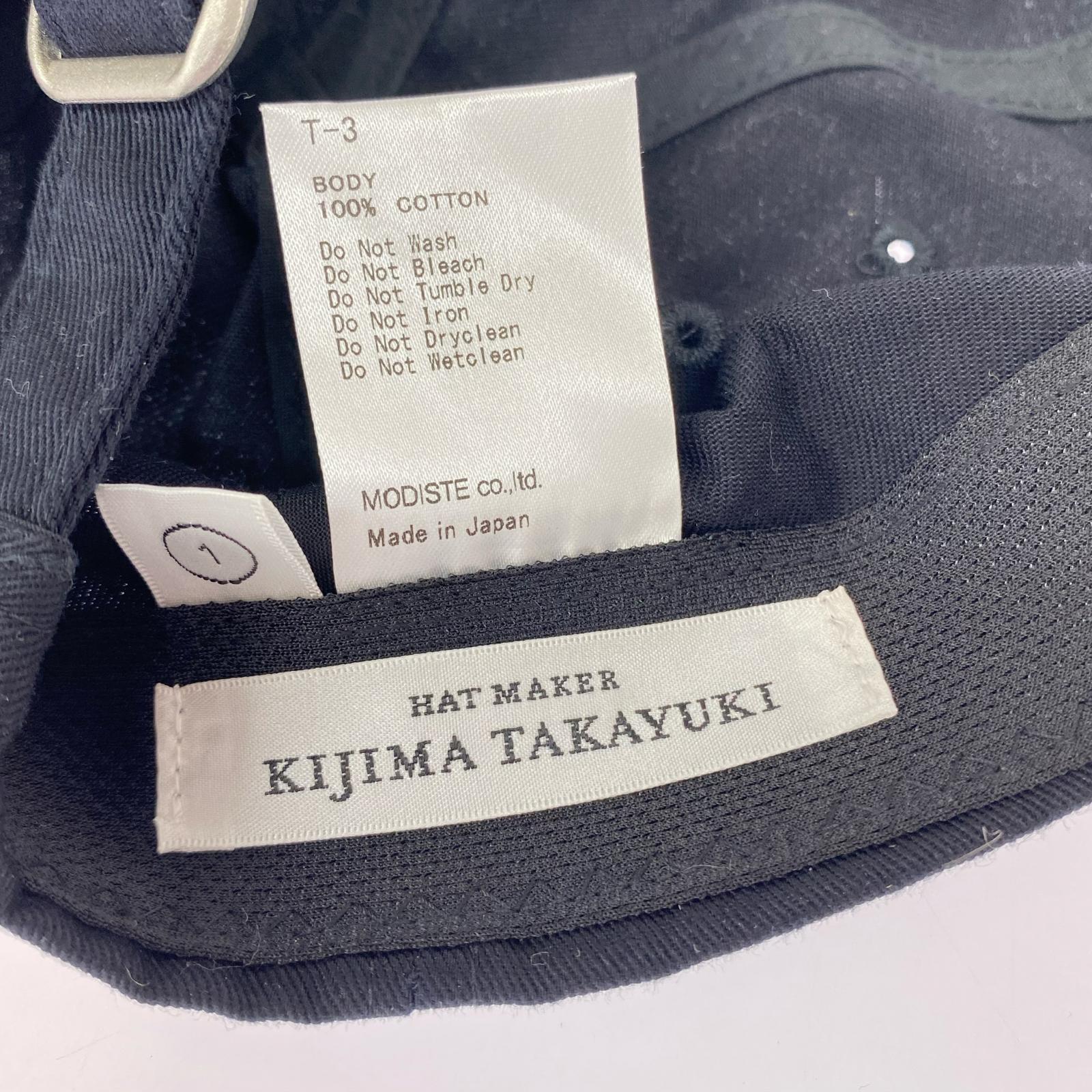 キャップ KIJIMA TAKAYUKI コットン6パネルキャップ ブラック ブラック