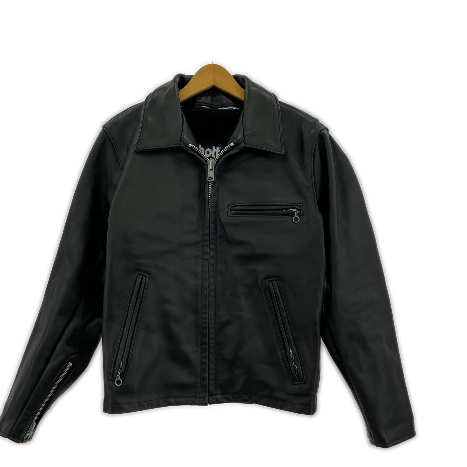 レザージャケット schott 101 レザーシングルライダース ライナー付き 36 ブラック 36 ブラック